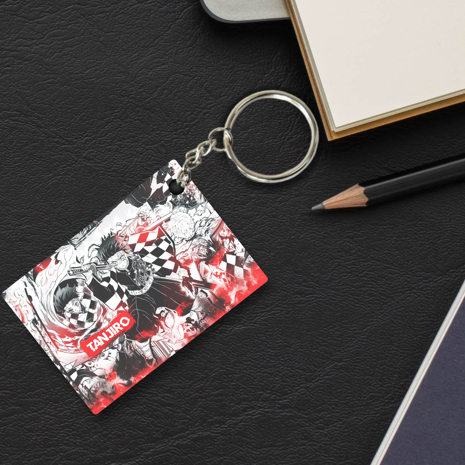 Replix Premium (Pack Of 4) Anime Printed Keychain For Bike, Scooty, Car, Acrylic Keyholder (Naruto 8)