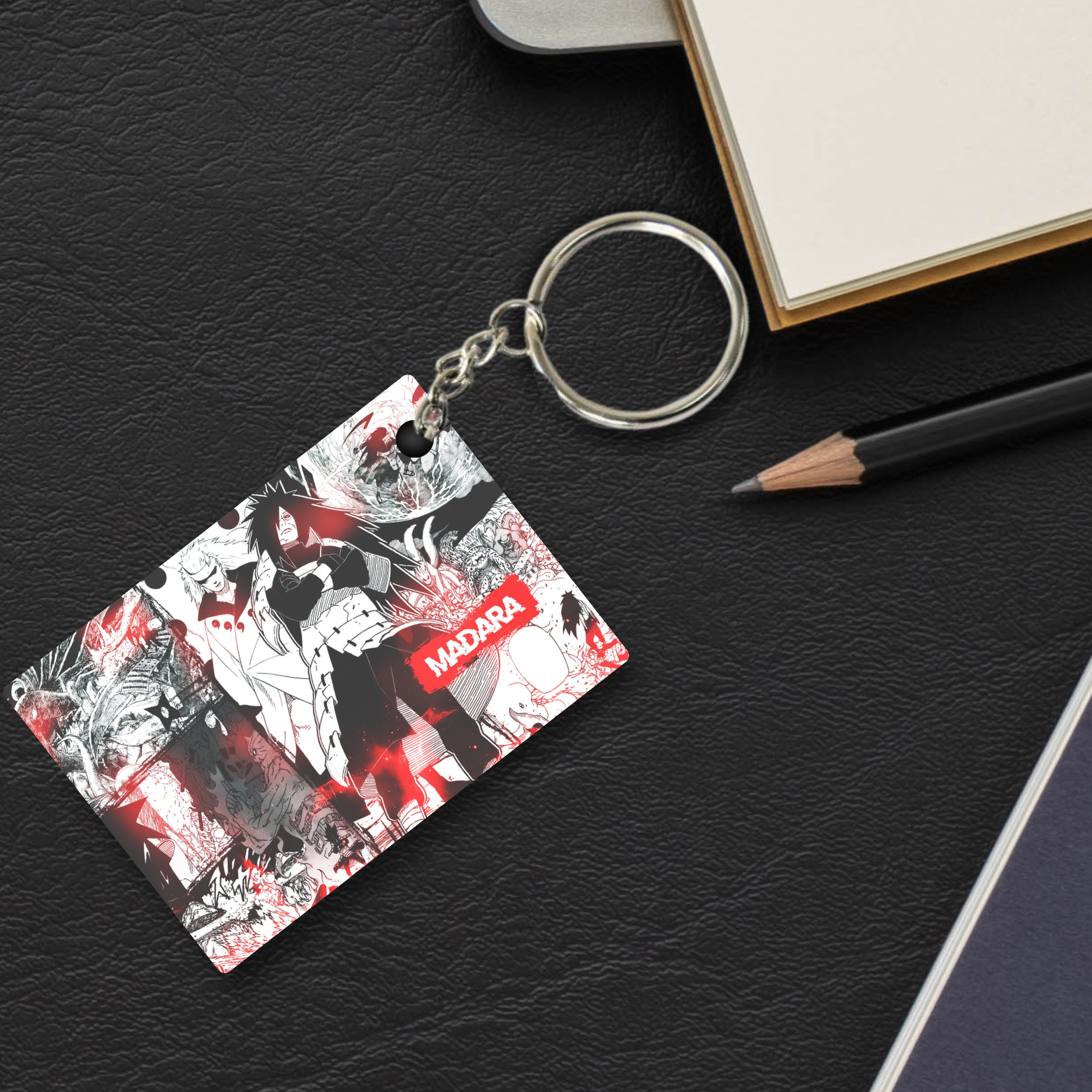 Replix Premium (Pack Of 4) Anime Printed Keychain For Bike, Scooty, Car, Acrylic Keyholder (Naruto 8)