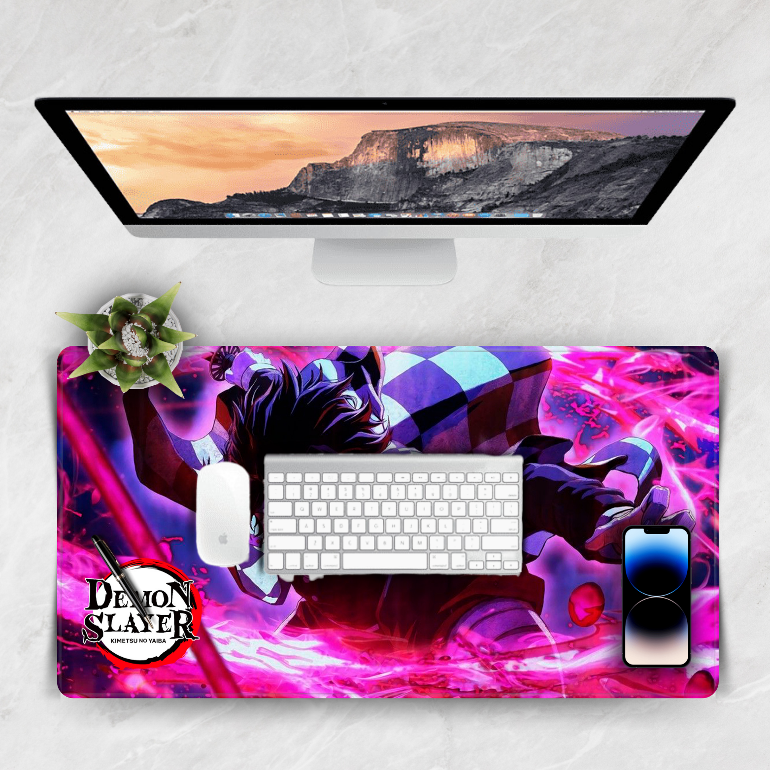 Replix Large Tanjiro Anime Printed Mousepad with Smooth Mouse Control Mouse Pad for Laptop Mousepad