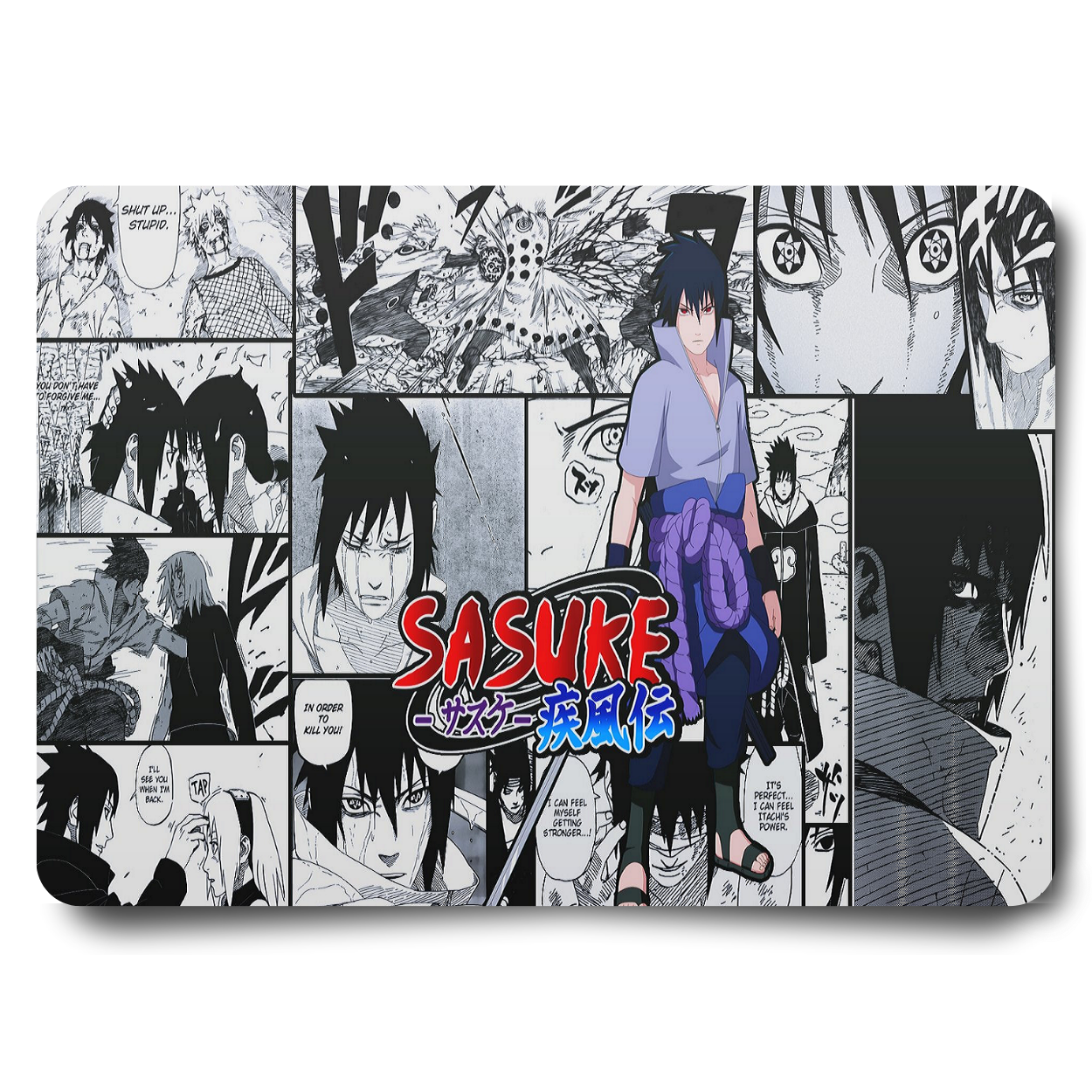 Replix Anime Mouse Pad (9 inch x 7 inch) - Sasuke Written Printed Mousepad Mousepad