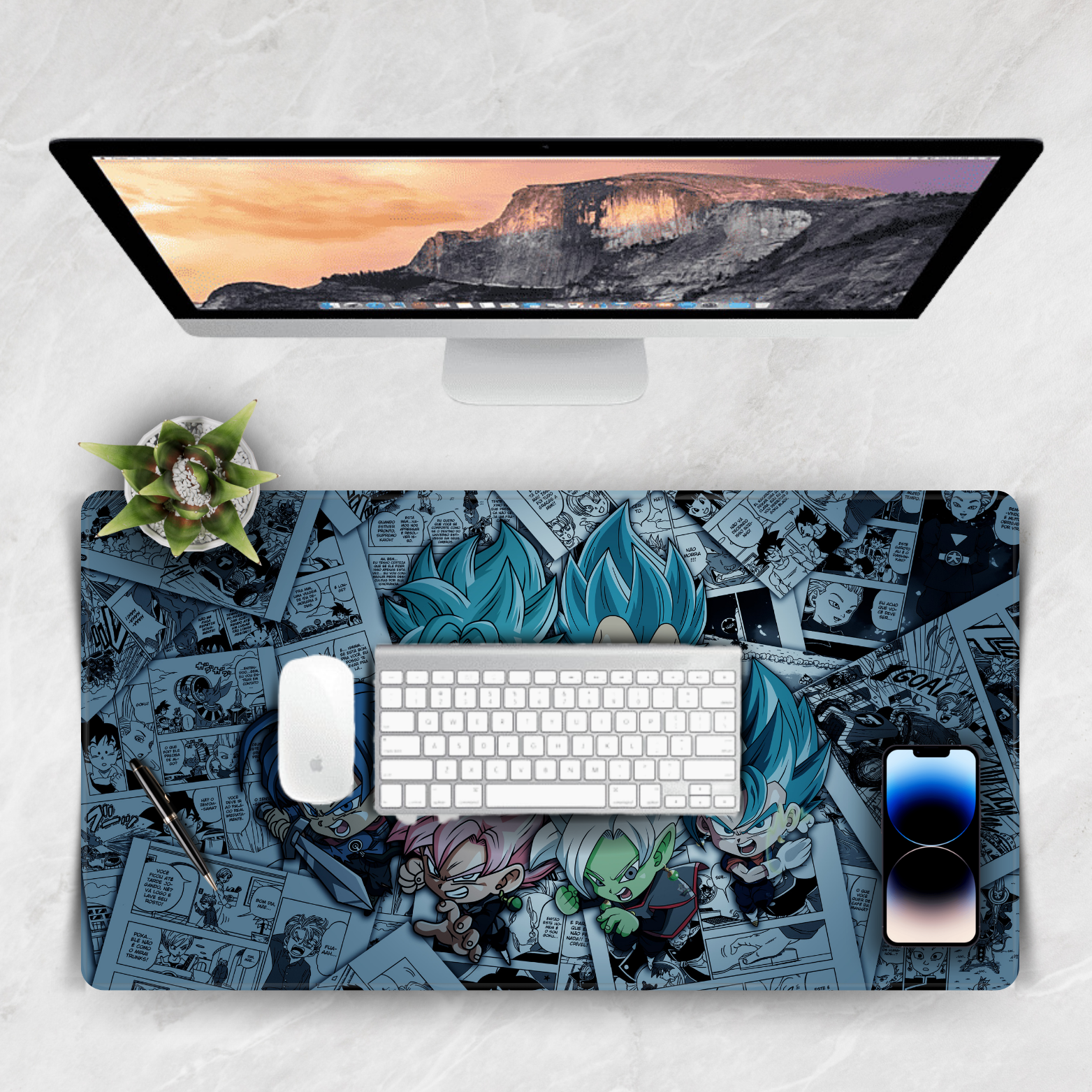 Replix Large Goku Anime Printed Mousepad with Smooth Mouse Control Mouse Pad for Laptop Mousepad