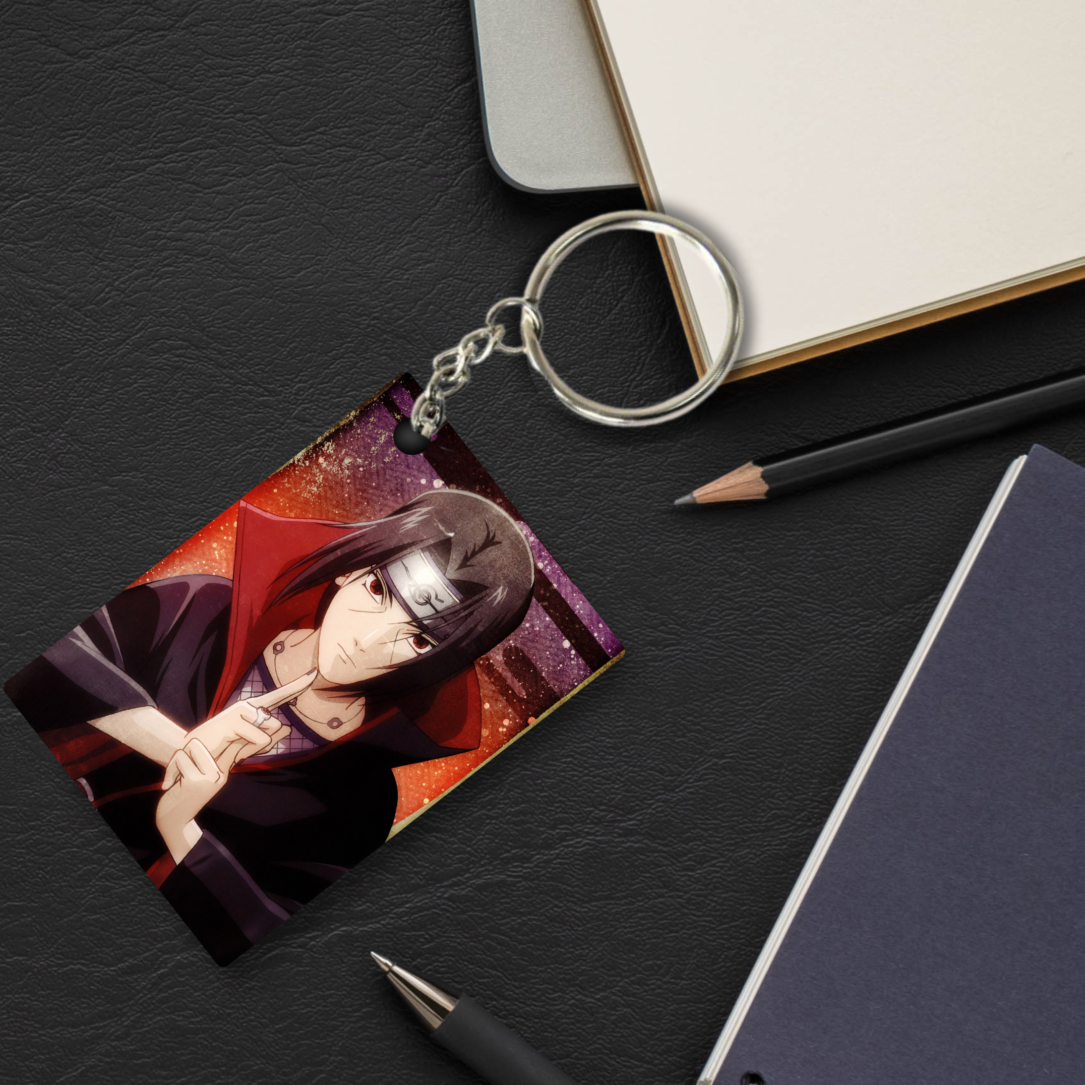 Replix Premium (Pack Of 4) Anime Printed Keychain For Bike, Scooty, Car, Acrylic Keyholder (Naruto 9)