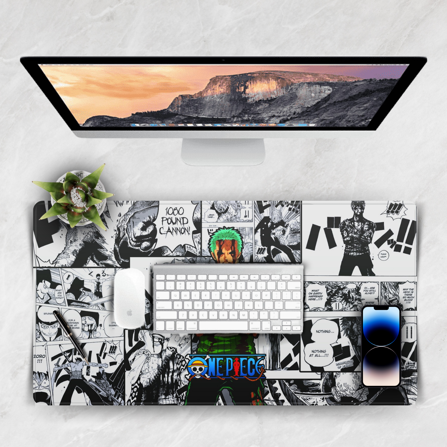 Replix Large Zoro Anime Printed Mousepad with Smooth Mouse Control Mouse Pad for Laptop Mousepad