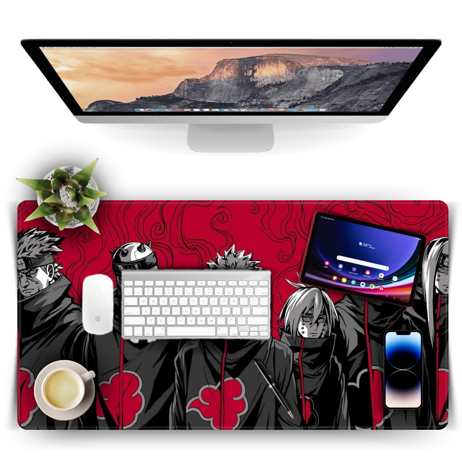 Replix Large Akatsuki Anime Printed Mousepad with Smooth Mouse Control Mouse Pad for Laptop Mousepad