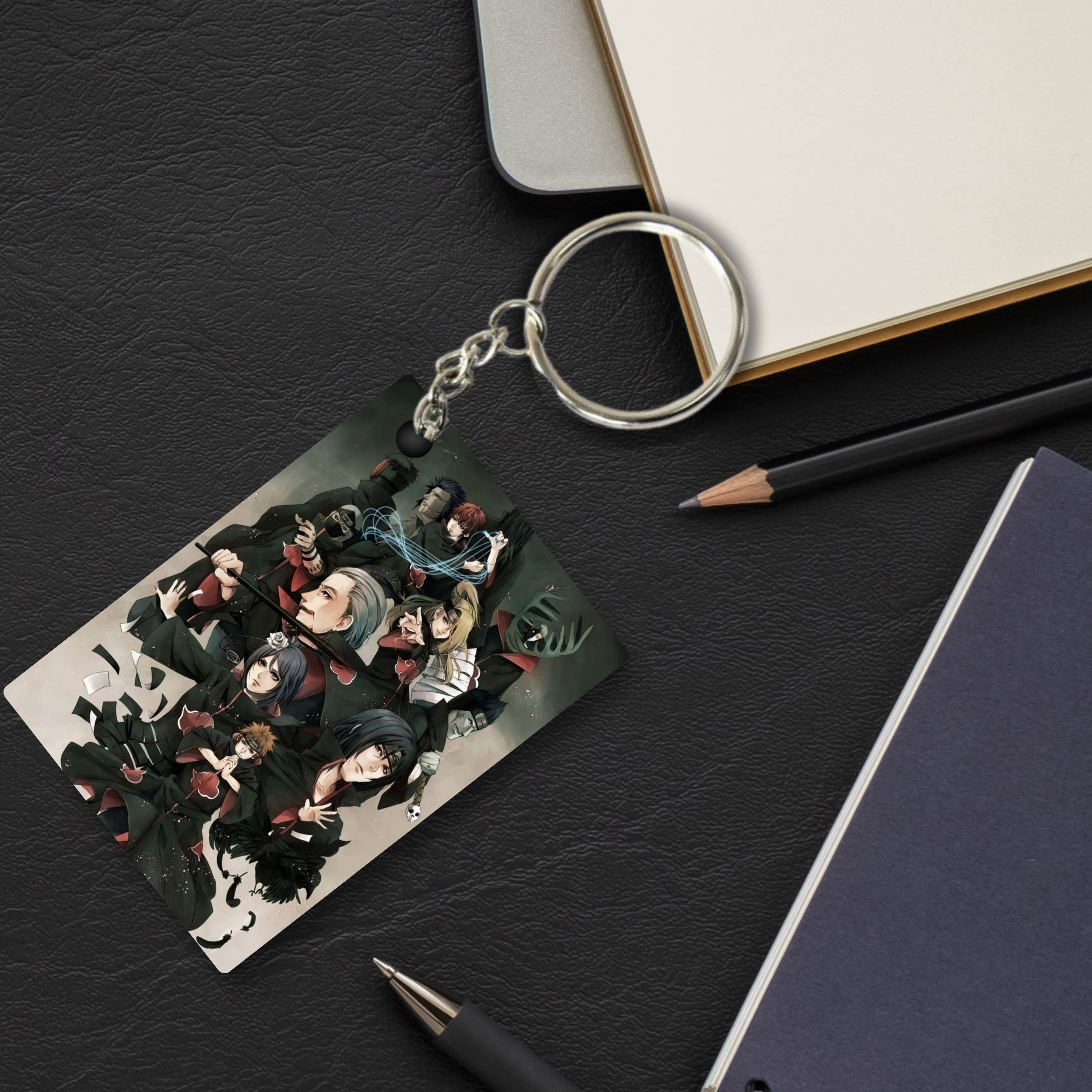 Replix Premium (Pack Of 4) Anime Printed Keychain For Bike, Scooty, Car, Acrylic Keyholder (Naruto 13)