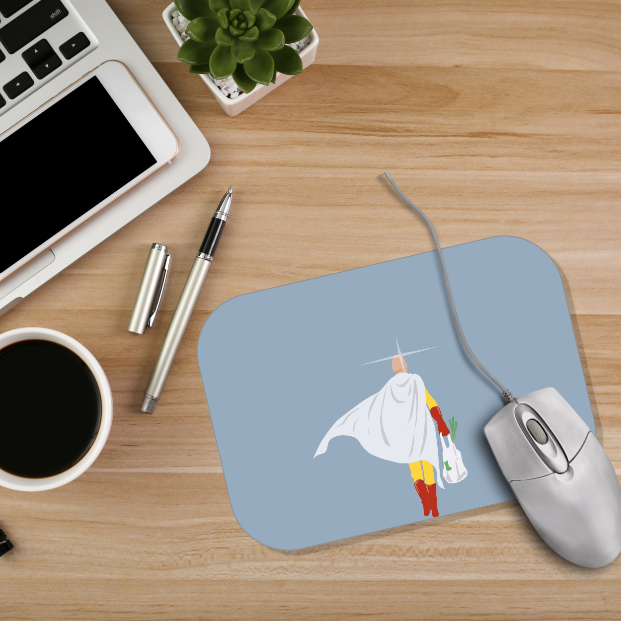 Replix Anime Mouse Pad (9 inch x 7 inch) - Sitama Printed Mousepad Mousepad