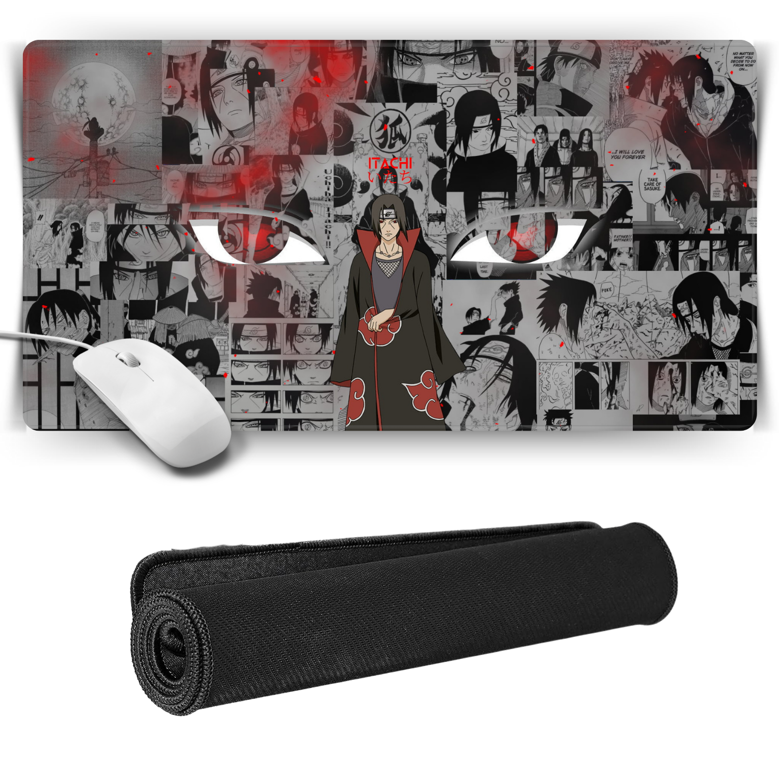 Replix Large Itachi 5 Anime Printed Mousepad with Smooth Mouse Control Mouse Pad for Laptop Mousepad