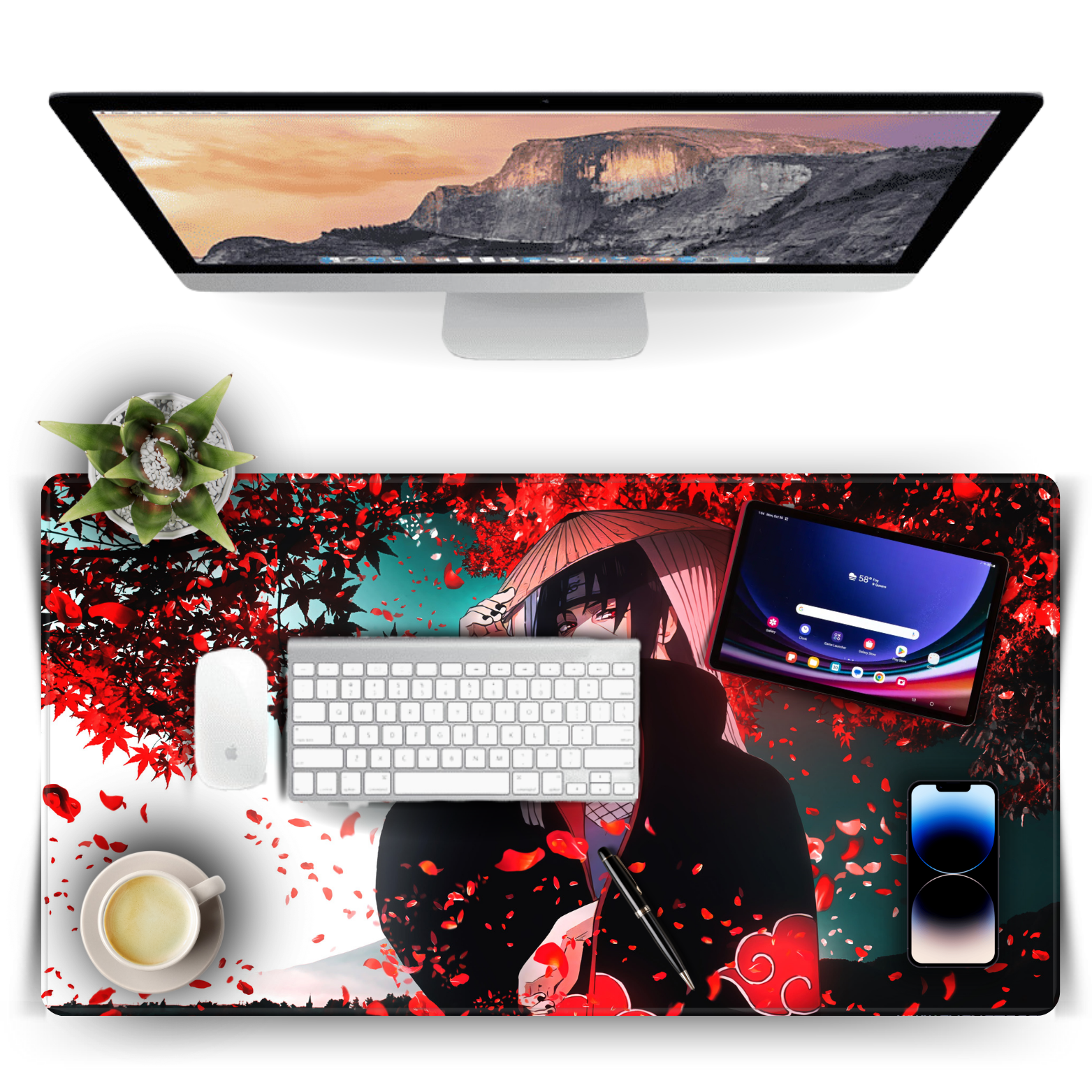 Replix Large Itachi 10 Anime Printed Mousepad with Smooth Mouse Control Mouse Pad for Laptop Mousepad