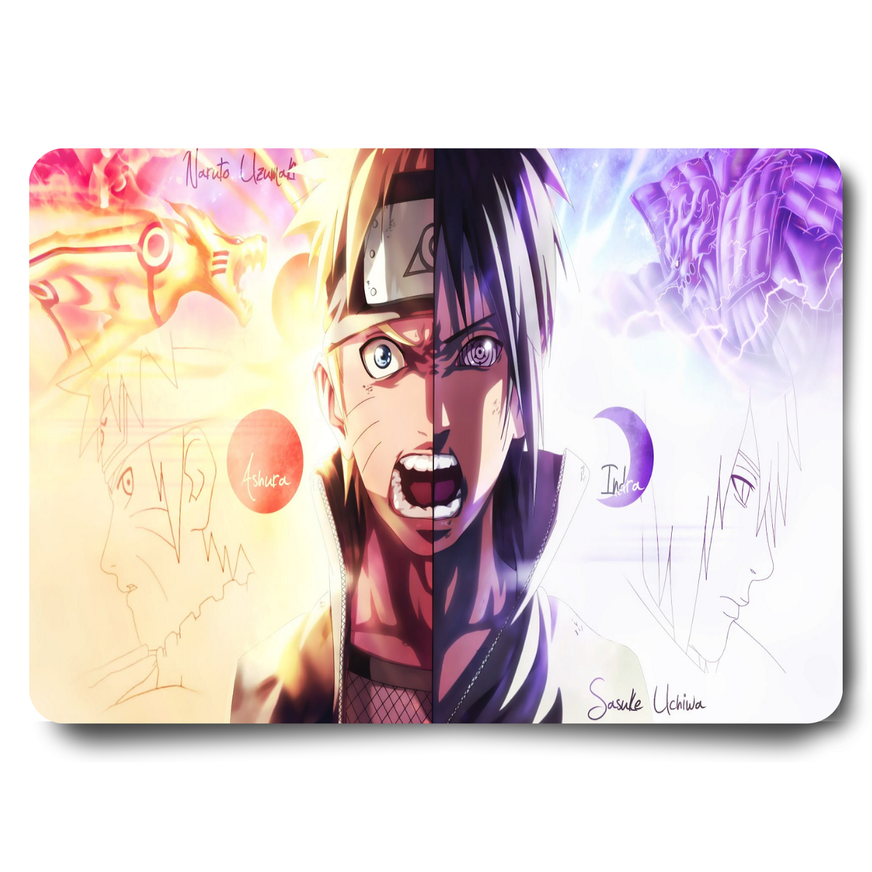 Replix Anime Mouse Pad (9 inch x 7 inch) - Naruto Sasuke 3 Printed Mousepad Mousepad