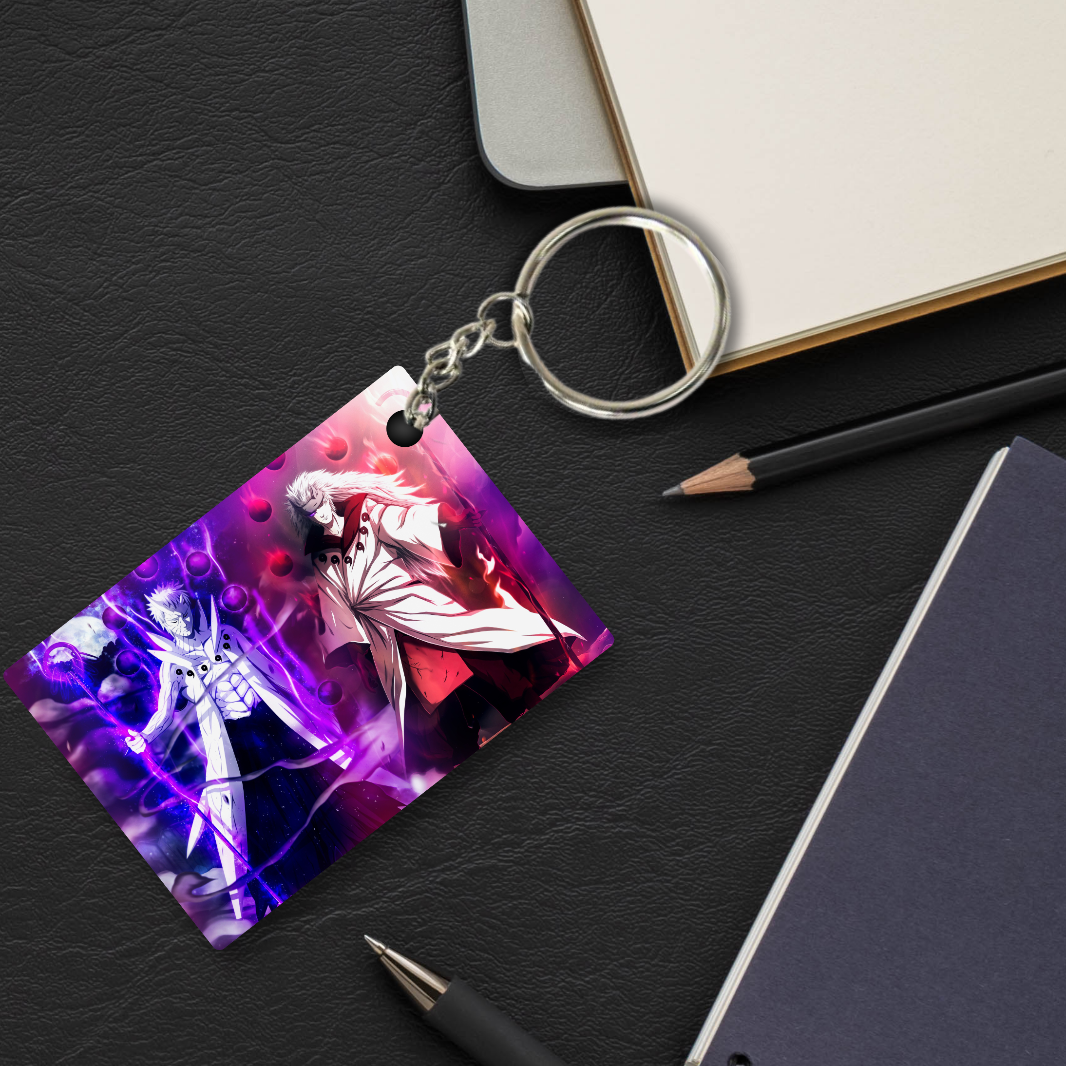 Replix Premium (Pack Of 4) Anime Printed Keychain For Bike, Scooty, Car, Acrylic Keyholder (Naruto 13)