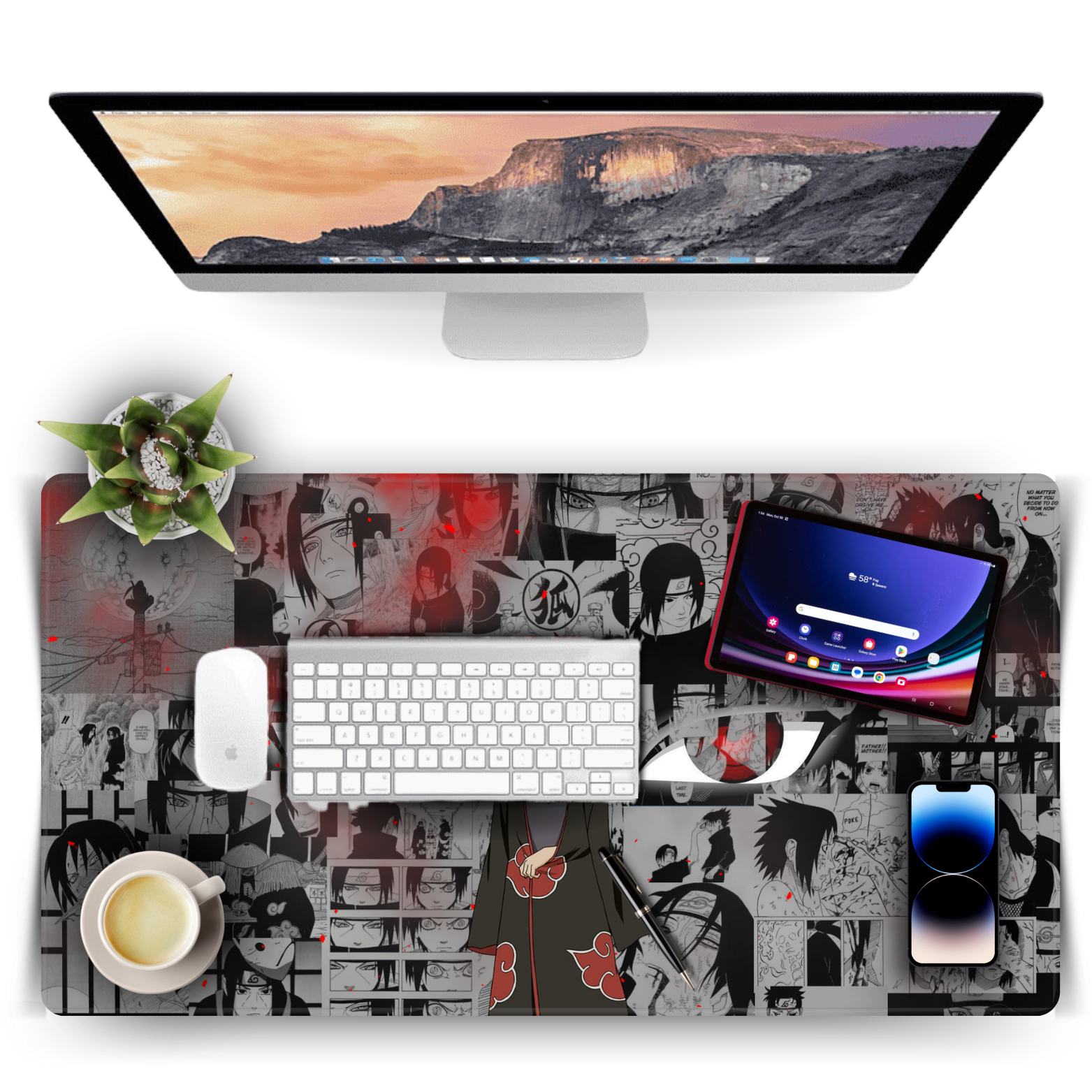 Replix Large Itachi 5 Anime Printed Mousepad with Smooth Mouse Control Mouse Pad for Laptop Mousepad