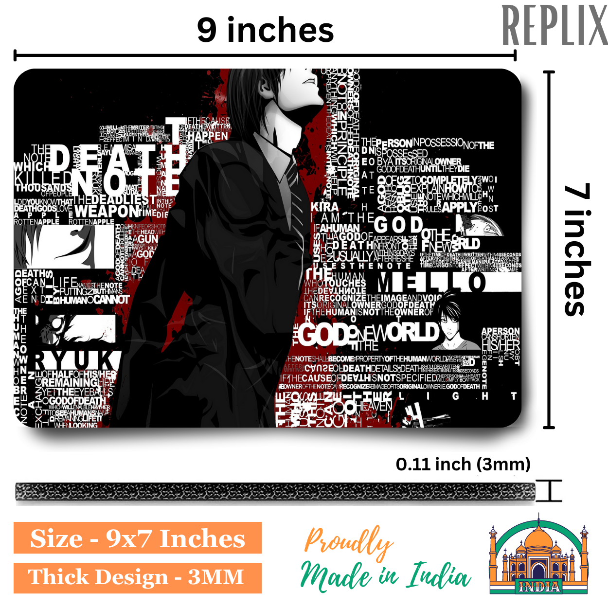 Replix Anime Mouse Pad (9 inch x 7 inch) - Death Note Printed Mousepad Mousepad