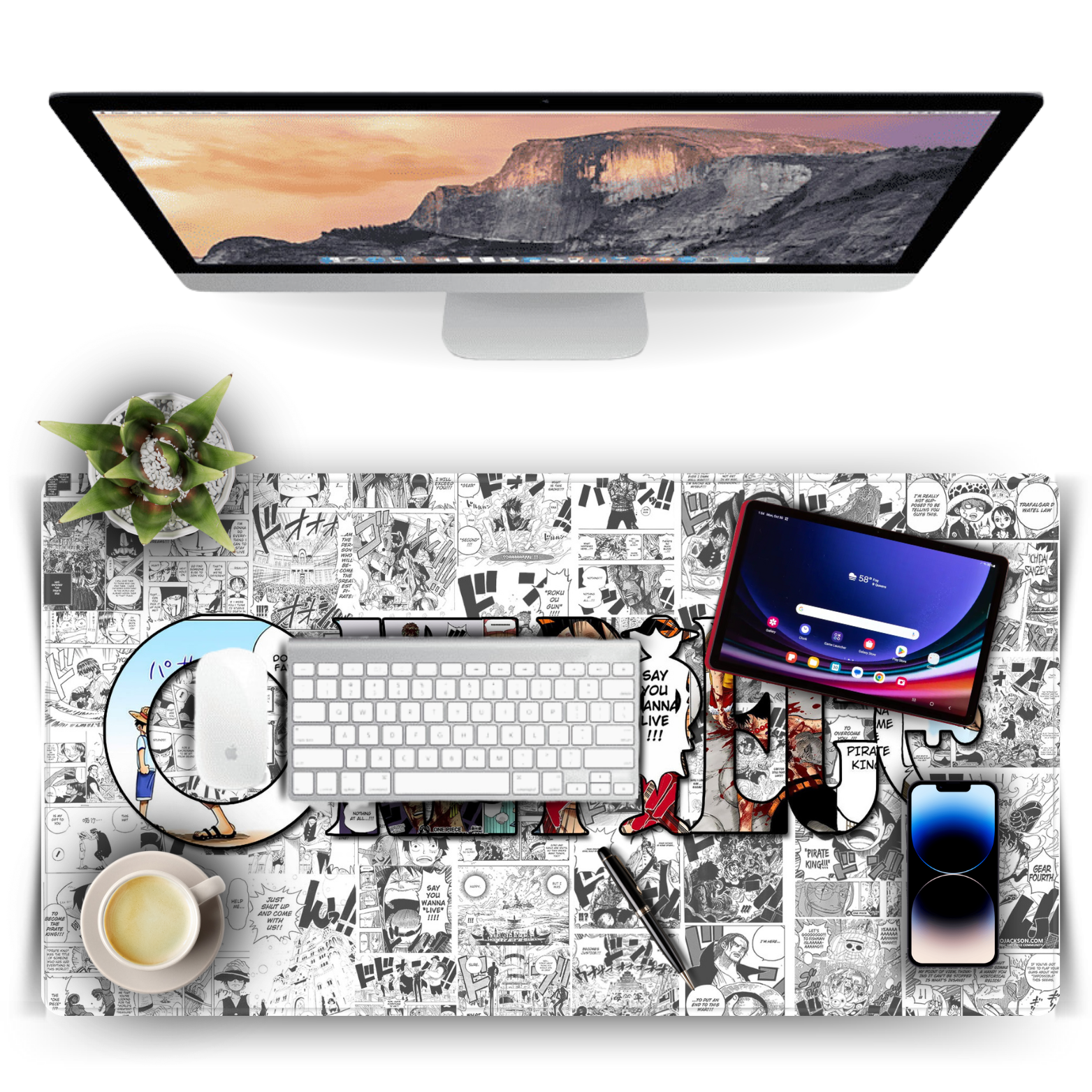 Replix Large One Piece Anime Printed Mousepad with Smooth Mouse Control Mouse Pad for Laptop Mousepad