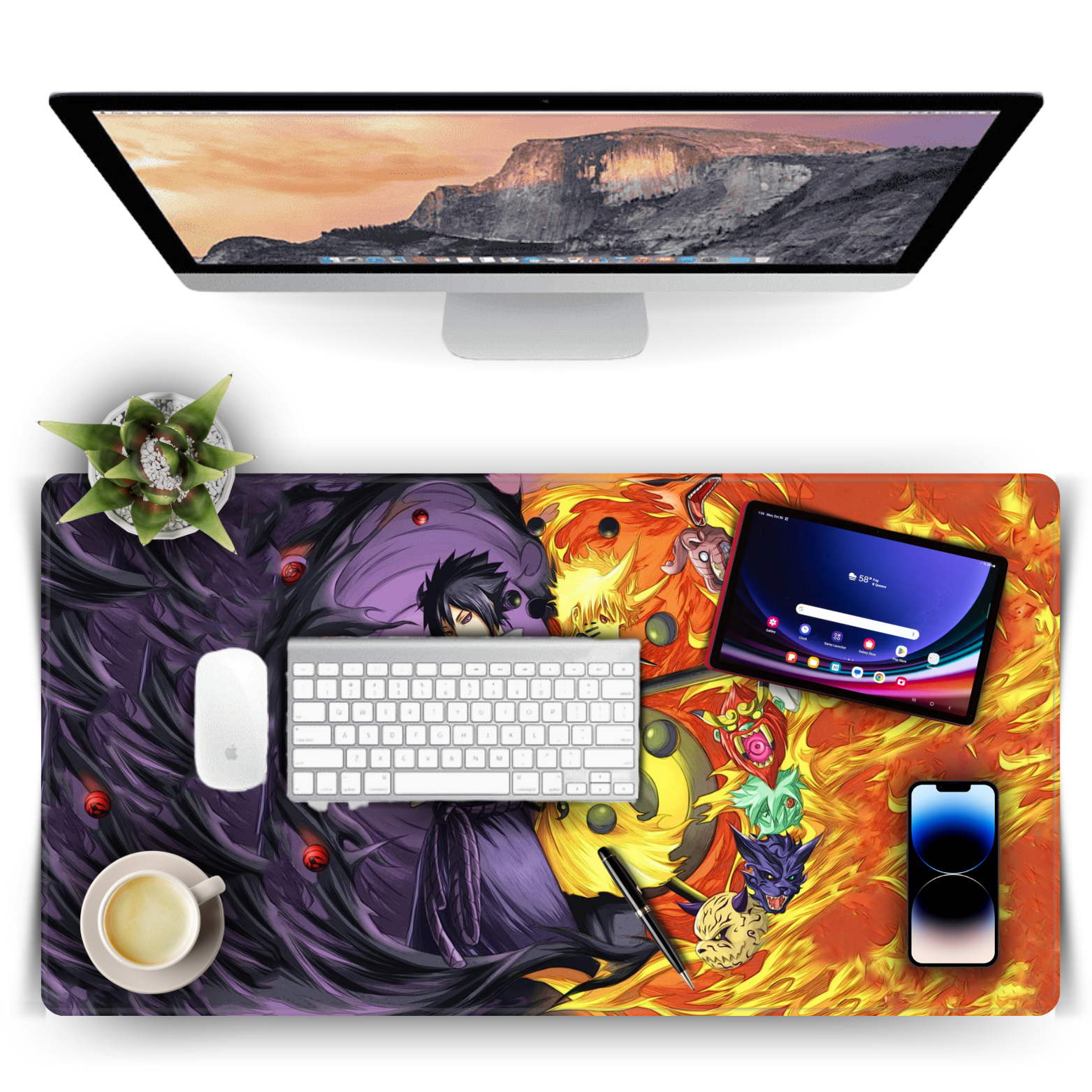 Replix Large Naruto-Sasuke Anime Printed Mousepad with Smooth Mouse Control Mouse Pad for Laptop Mousepad