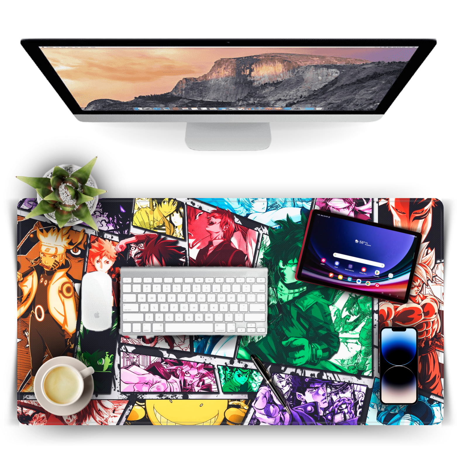 Replix Large Fight Anime Printed Mousepad with Smooth Mouse Control Mouse Pad for Laptop Mousepad