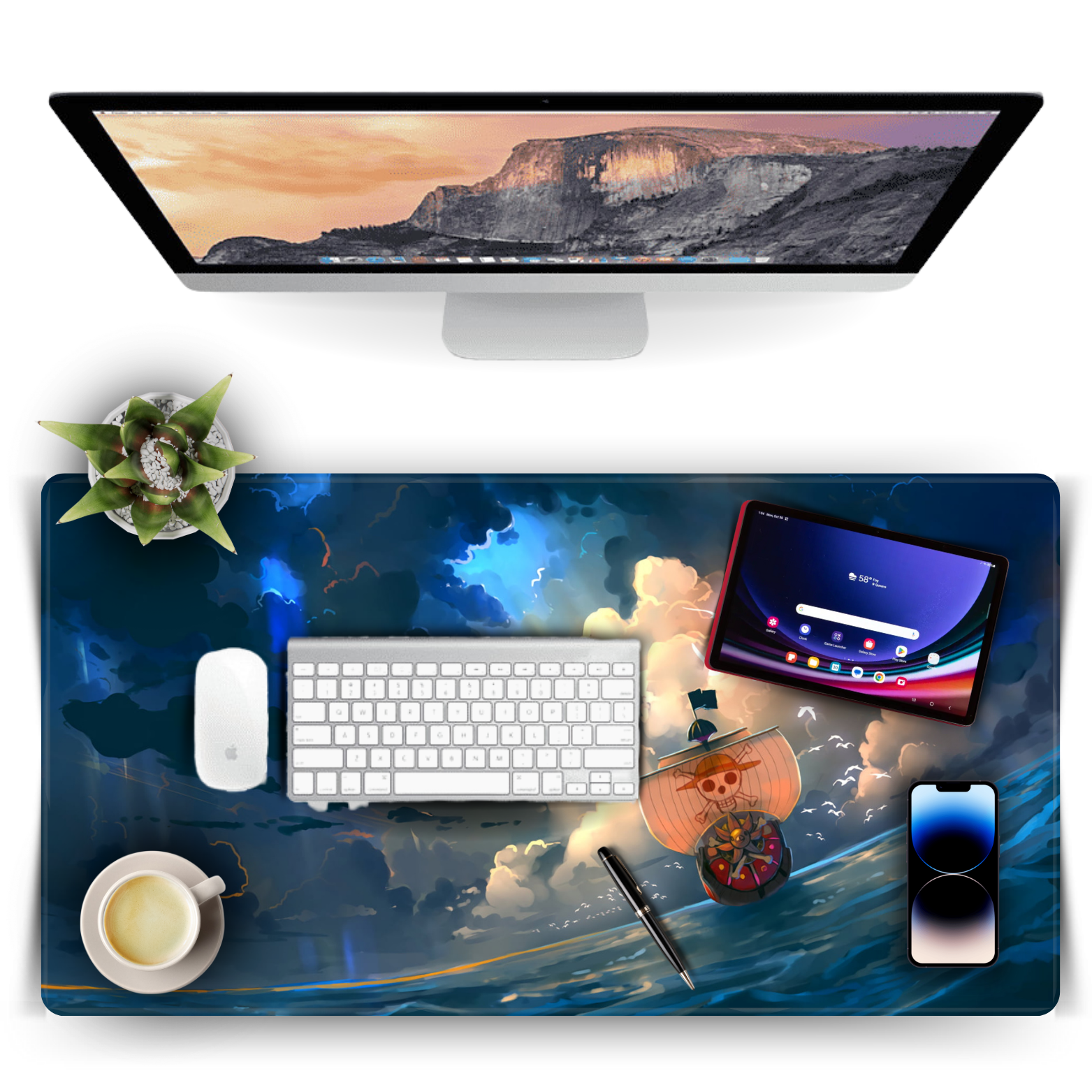 Replix Large One Piece Boad Anime Printed Mousepad with Smooth Mouse Control Mouse Pad for Laptop Mousepad