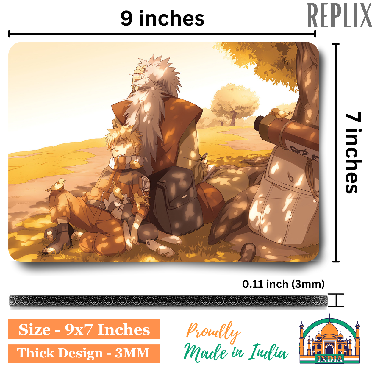Replix Anime Mouse Pad (9 inch x 7 inch) - Naruto-Jiraya Printed Mousepad