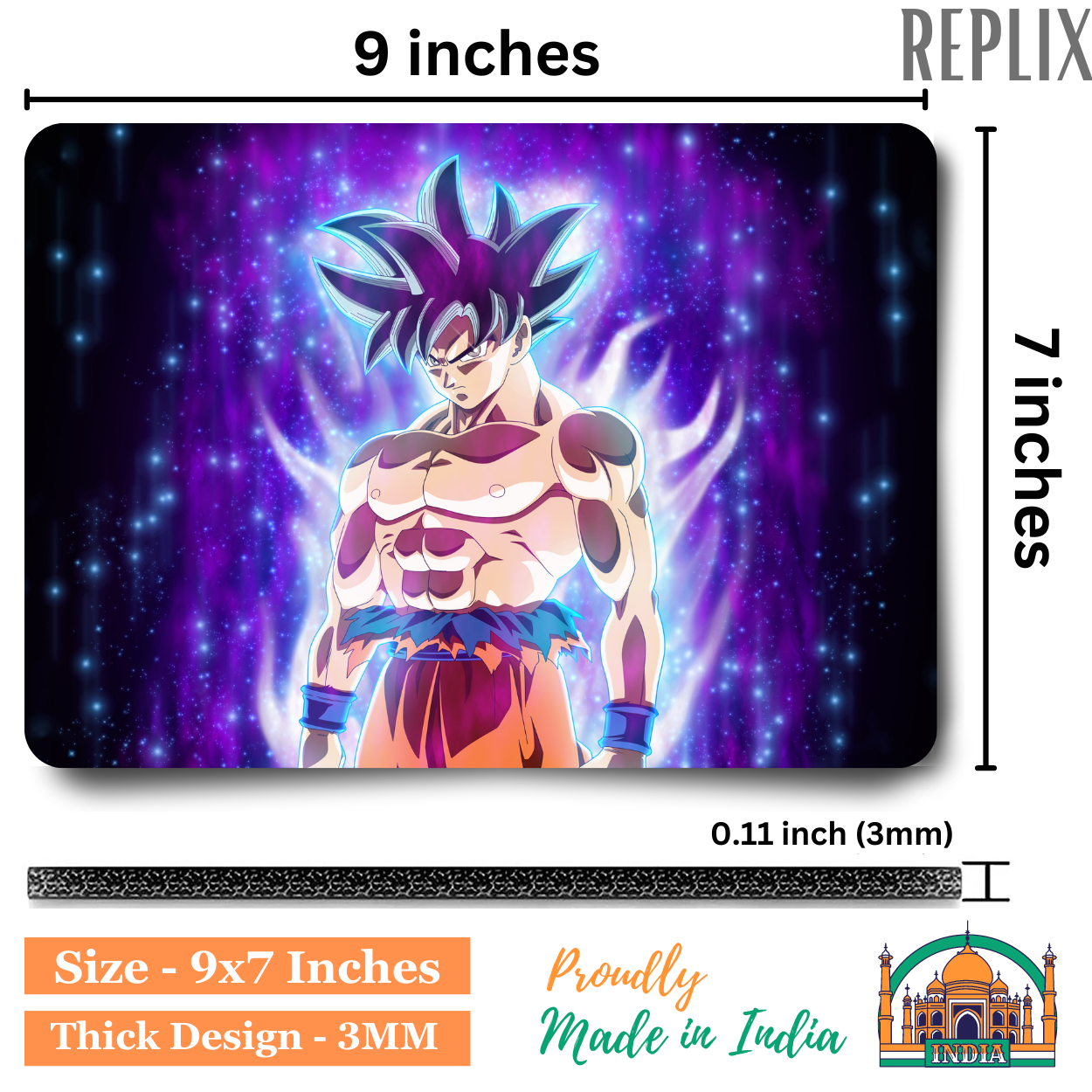 Replix Anime Mouse Pad (9 inch x 7 inch) - Goku Printed Mousepad