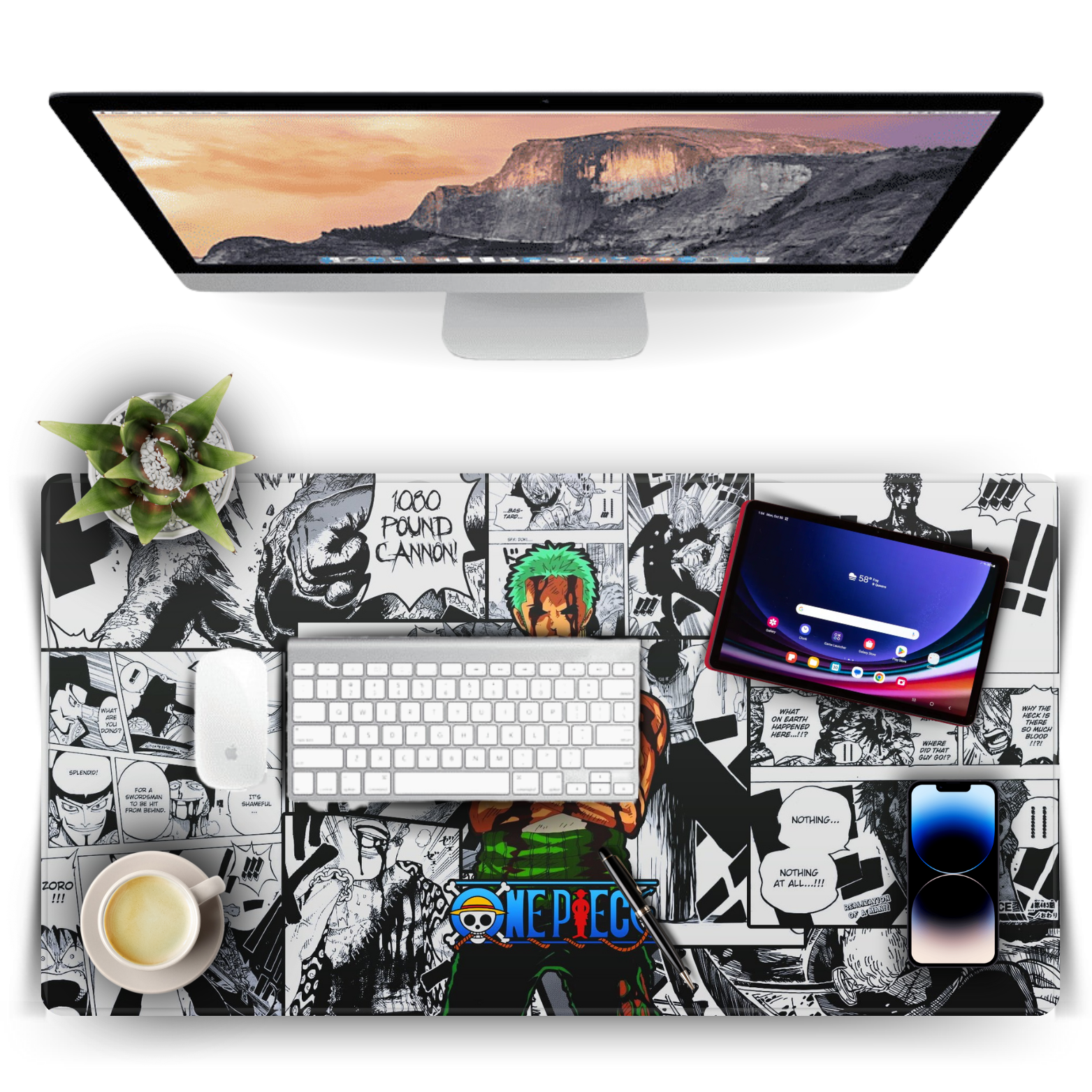 Replix Large Zoro Anime Printed Mousepad with Smooth Mouse Control Mouse Pad for Laptop Mousepad