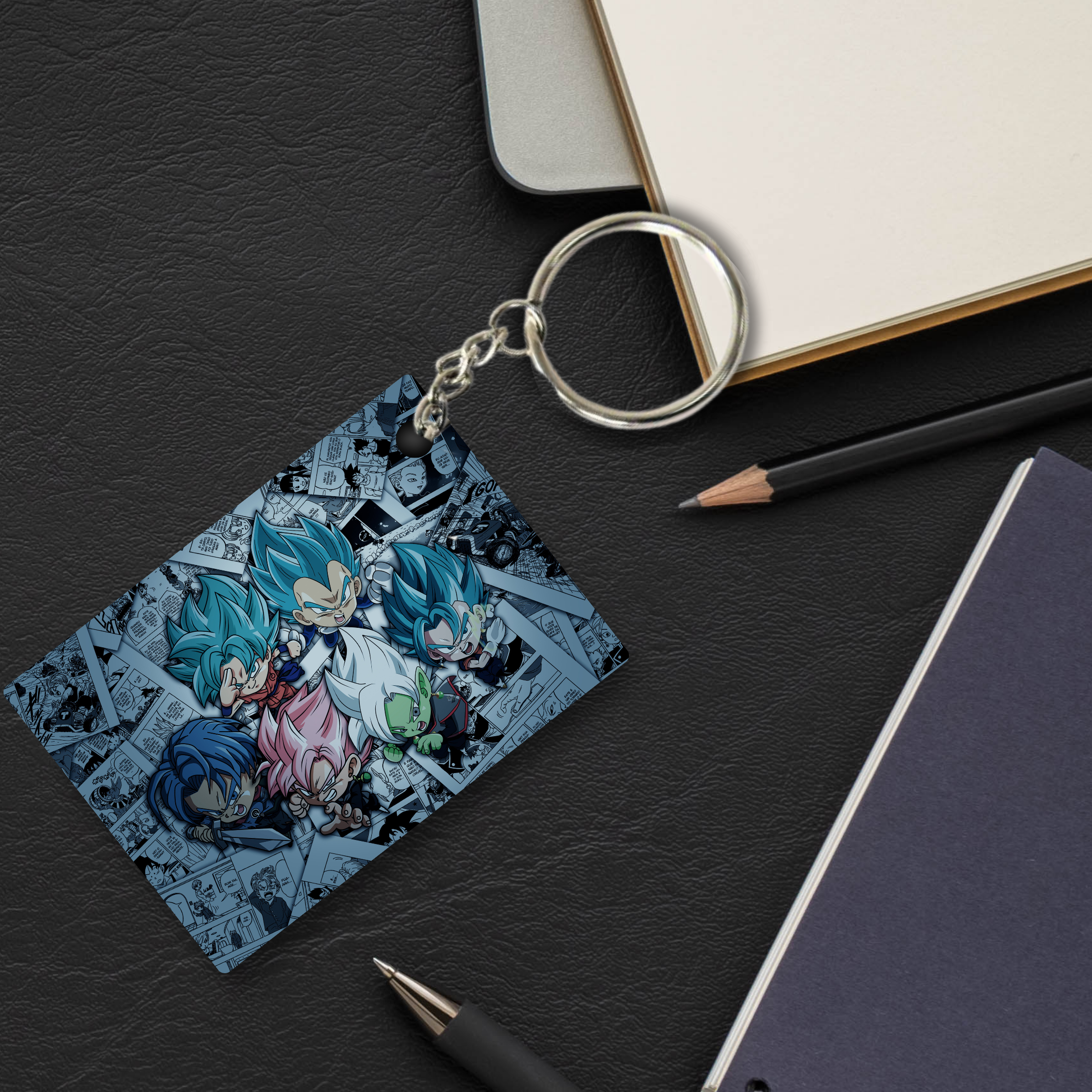 Replix Premium (Pack Of 4) Anime Printed Keychain For Bike, Scooty, Car, Acrylic Keyholder (Anime2)