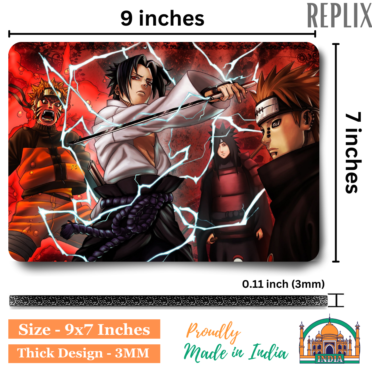 Replix Anime Mouse Pad (9 inch x 7 inch) - Sasuke 2 Printed Mousepad Mousepad