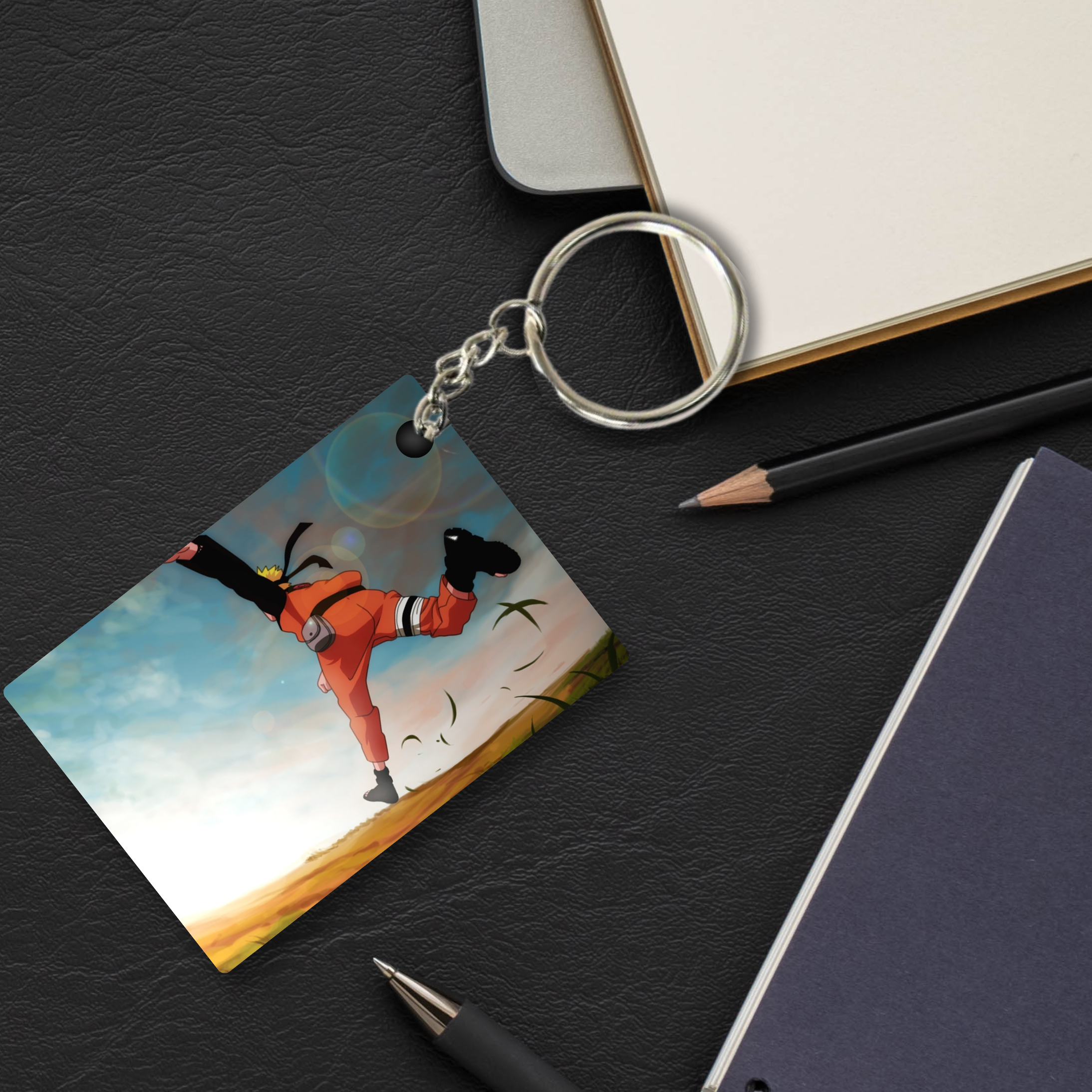 Replix Premium (Pack Of 4) Anime Printed Keychain For Bike, Scooty, Car, Acrylic Keyholder (Naruto 11)