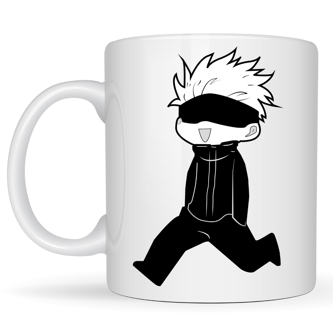 Replix Naruto Anime Printed Coffee Mug, White Ceramic Milk Mug Anime Printed, 350 ml for Gifting and Present (Gojo)