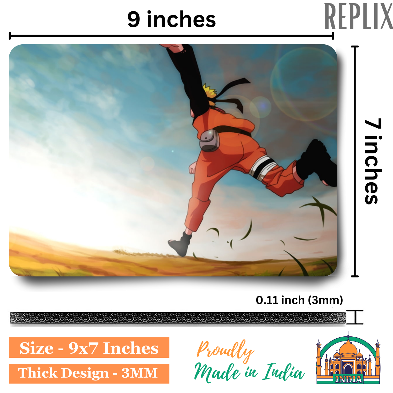 Replix Anime Mouse Pad (9 inch x 7 inch) - Naruto 5 Printed Mousepad Mousepad