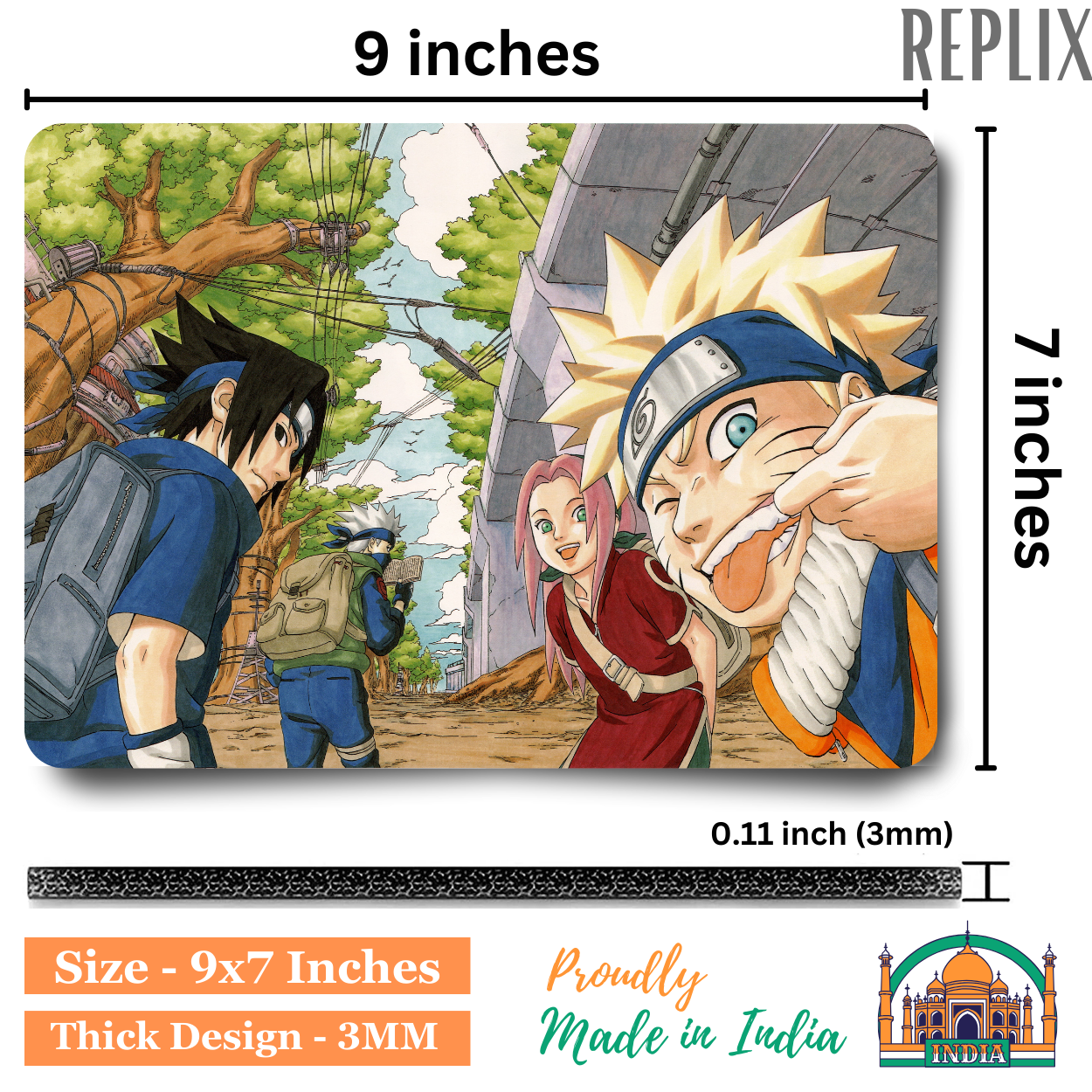Replix Anime Mouse Pad (9 inch x 7 inch) - Naruto 6 Printed Mousepad Mousepad