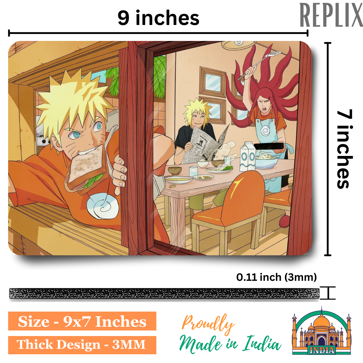 Replix Anime Mouse Pad (9 inch x 7 inch) - Naruto 7 Printed Mousepad Mousepad