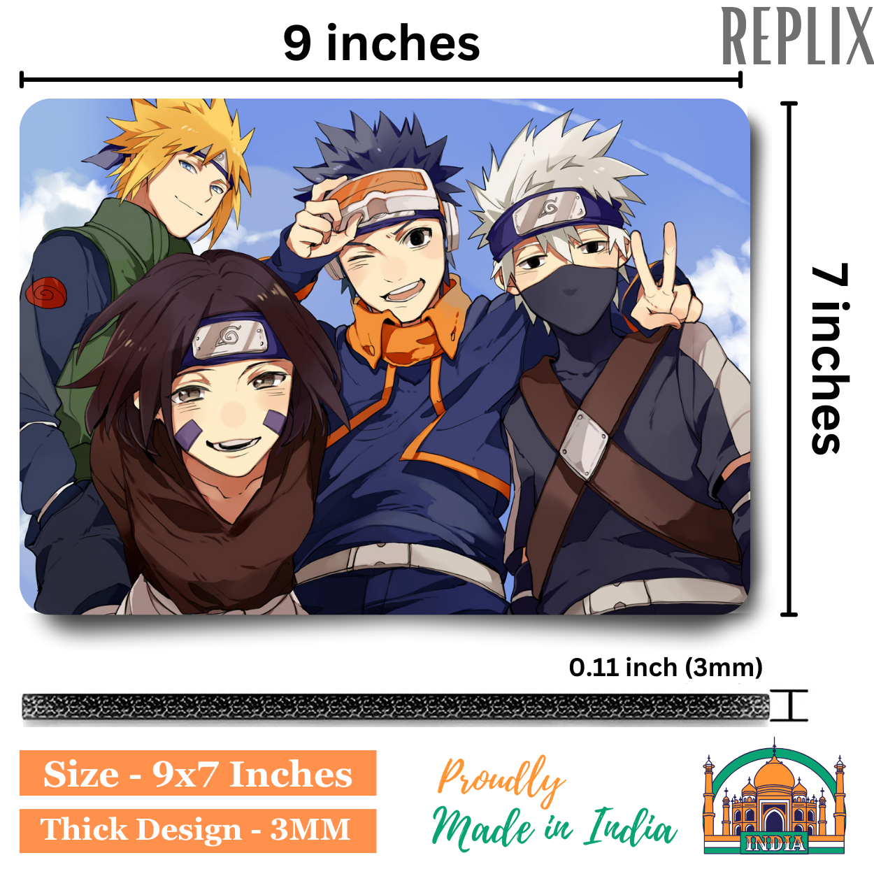 Replix Anime Mouse Pad (9 inch x 7 inch) - Naruto 8 Printed Mousepad Mousepad