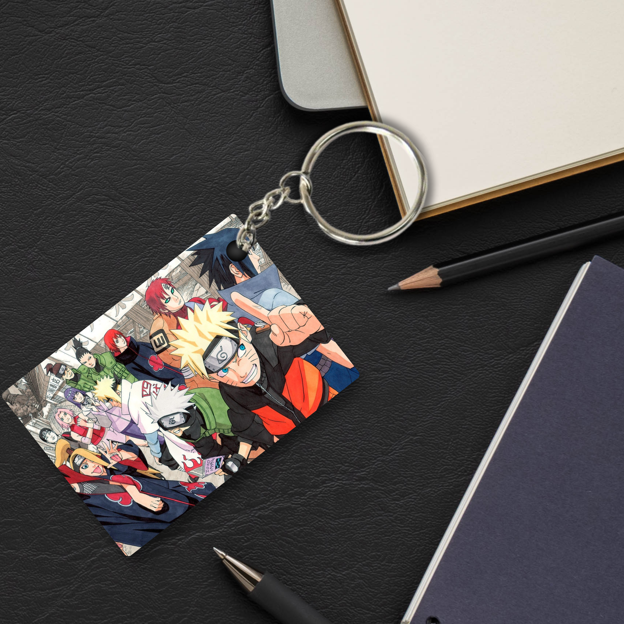 Replix Premium (Pack Of 4) Anime Printed Keychain For Bike, Scooty, Car, Acrylic Keyholder (Naruto 12)