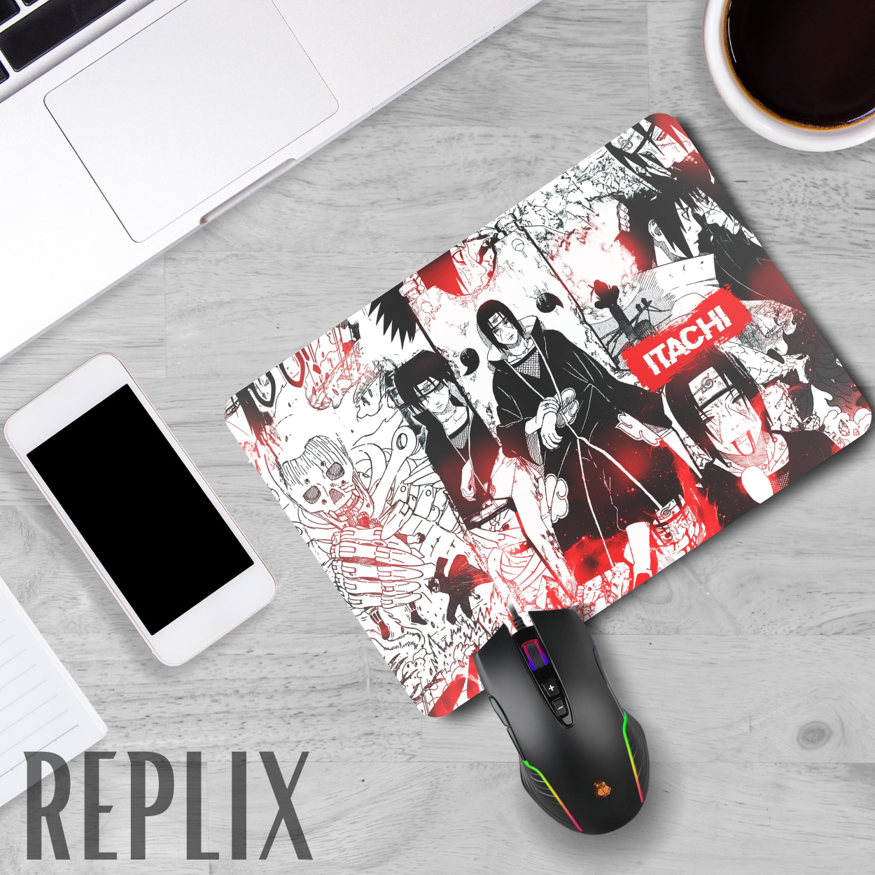 Replix Anime Mouse Pad (9 inch x 7 inch) - Itachi Uchiha A Printed Mousepad