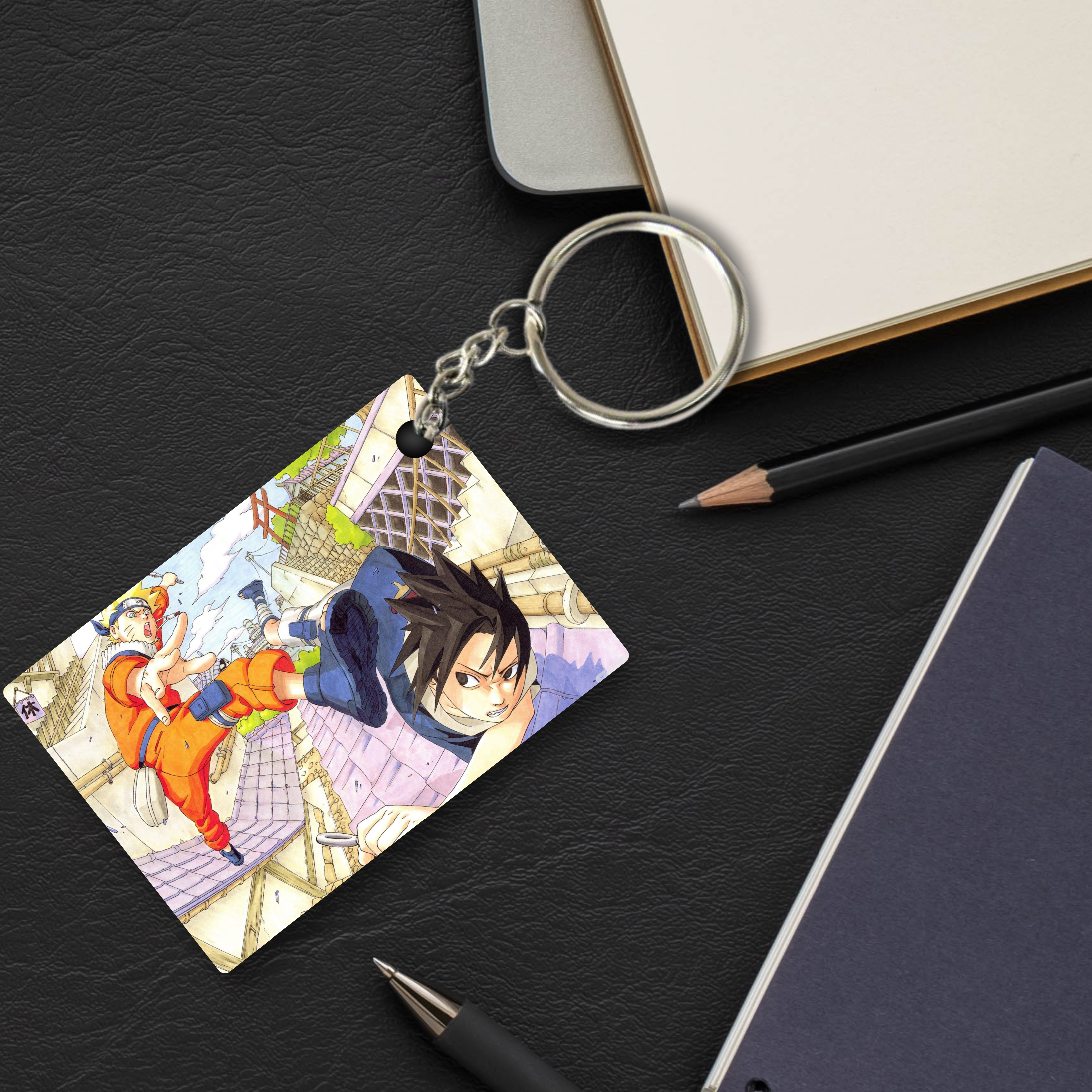 Replix Premium (Pack Of 4) Anime Printed Keychain For Bike, Scooty, Car, Acrylic Keyholder (Naruto 12)