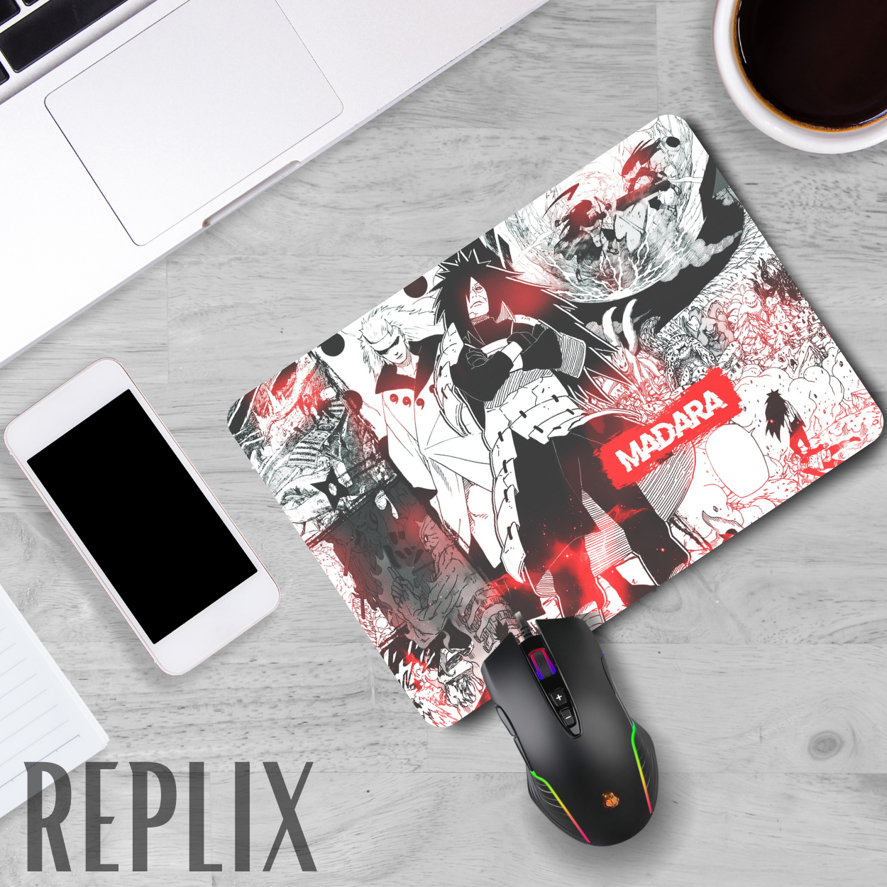 Replix Anime Mouse Pad (9 inch x 7 inch) - Naruto Madara A Printed Mousepad Mousepad