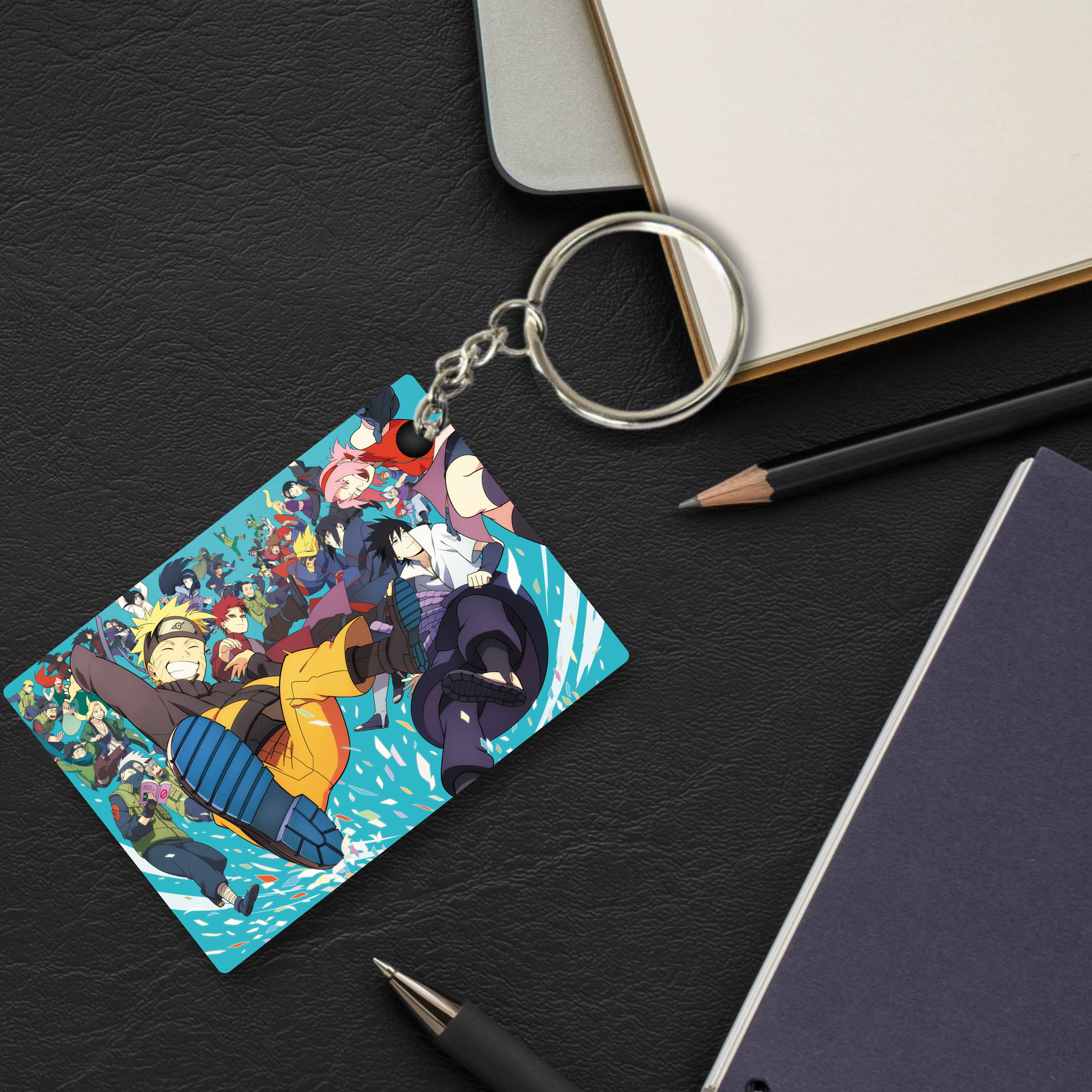 Replix Premium (Pack Of 4) Anime Printed Keychain For Bike, Scooty, Car, Acrylic Keyholder (Naruto 12)