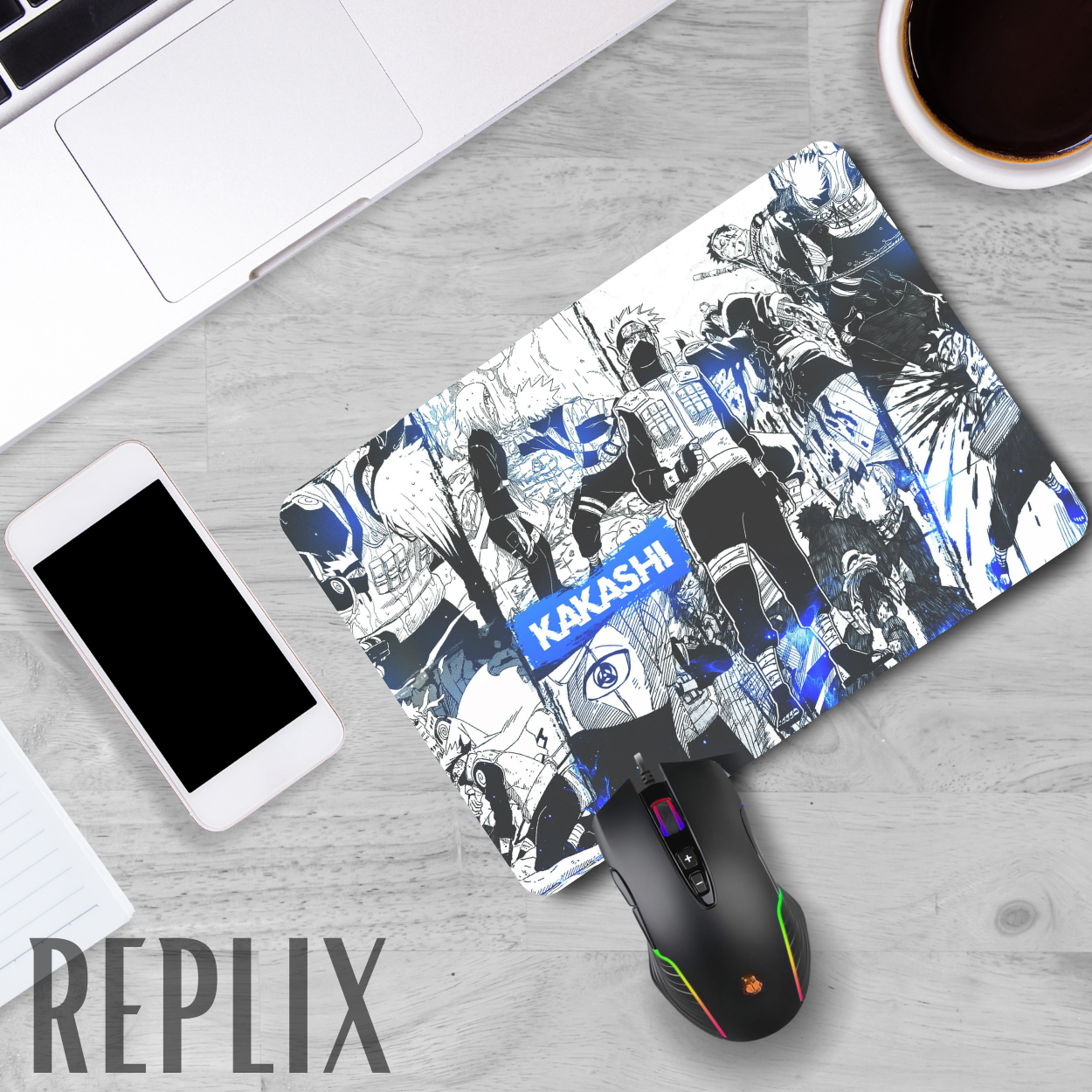 Replix Anime Mouse Pad (9 inch x 7 inch) - Kakashi A Printed Mousepad Mousepad