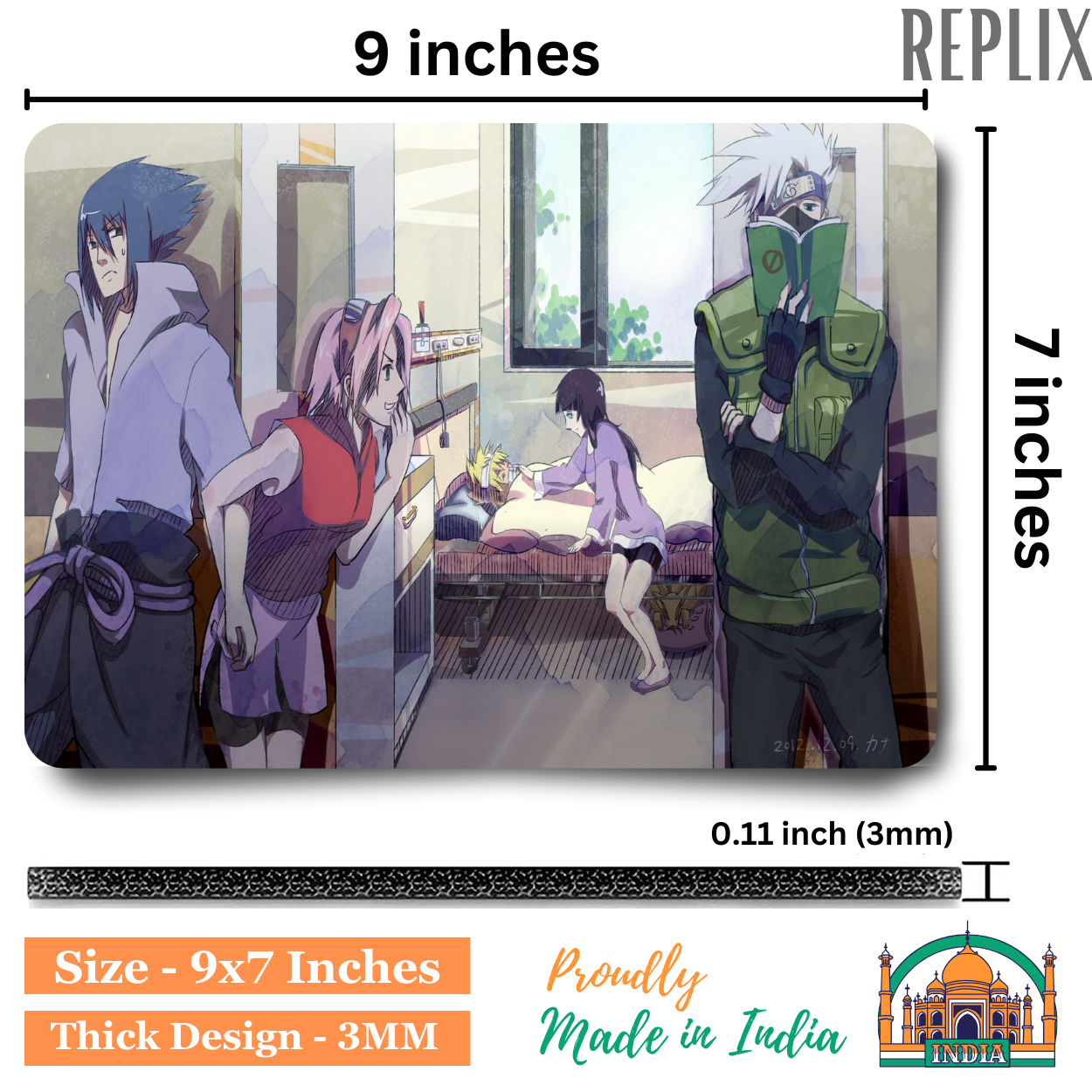 Replix Anime Mouse Pad (9 inch x 7 inch) - Naruto 9 Printed Mousepad Mousepad