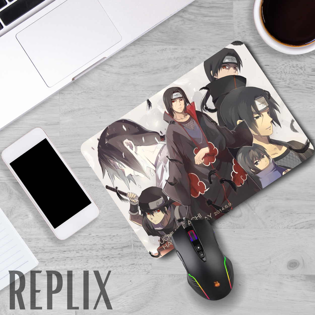 Replix Anime Mouse Pad (9 inch x 7 inch) - Naruto Itachi B Printed Mousepad Mousepad