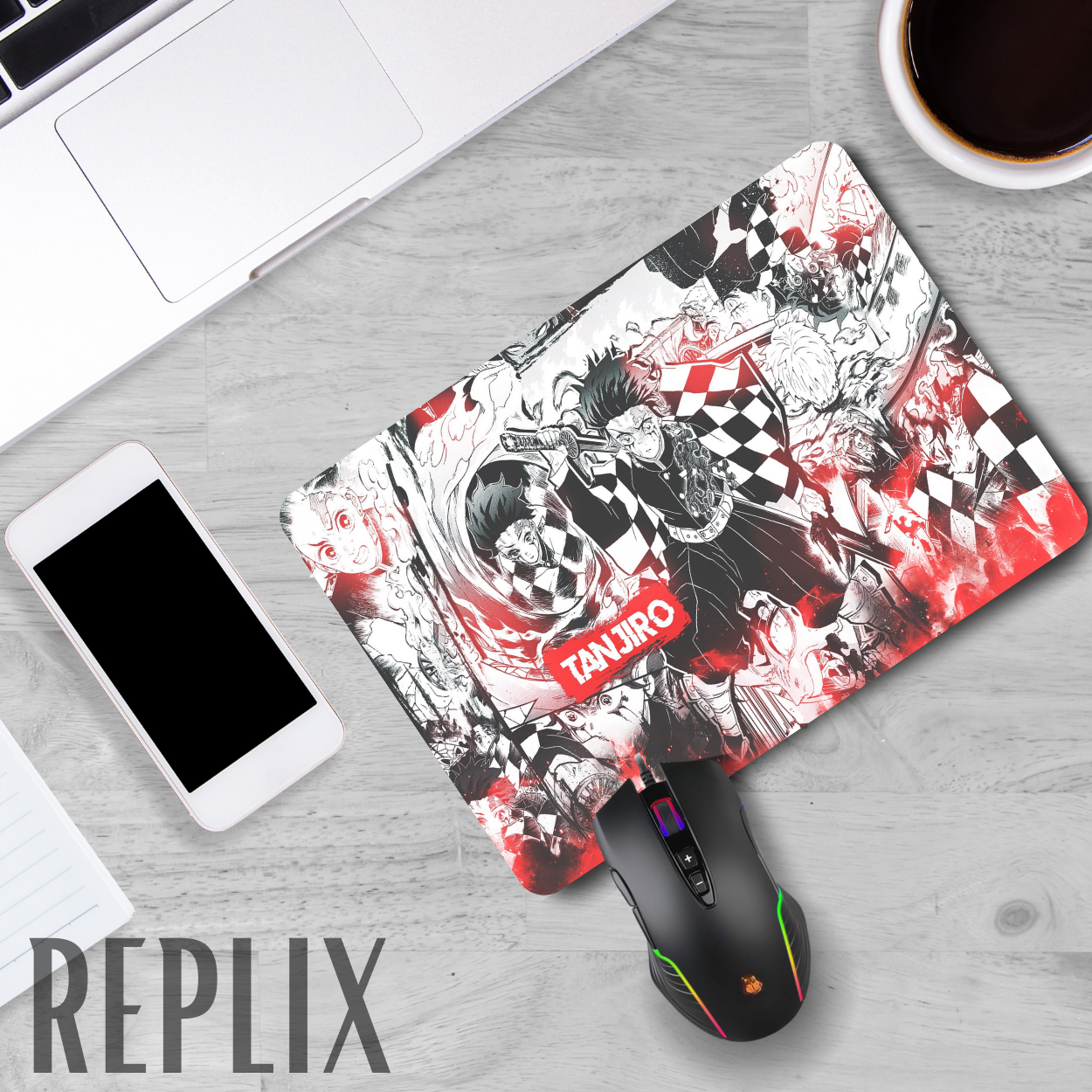 Replix Anime Mouse Pad (9 inch x 7 inch) - Tanjiro Printed Mousepad