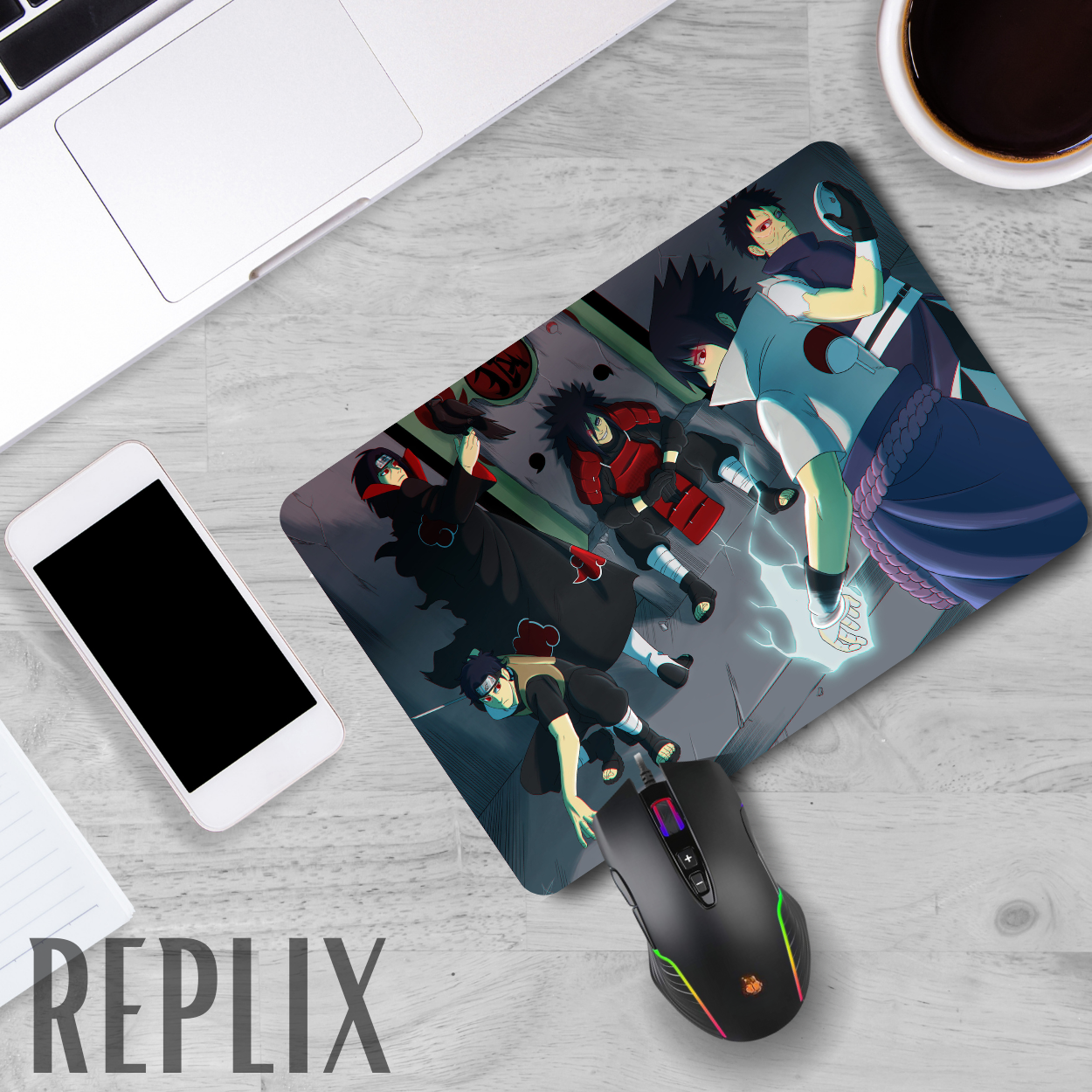 Replix Anime Mouse Pad (9 inch x 7 inch) -  Uchiha Printed Mousepad