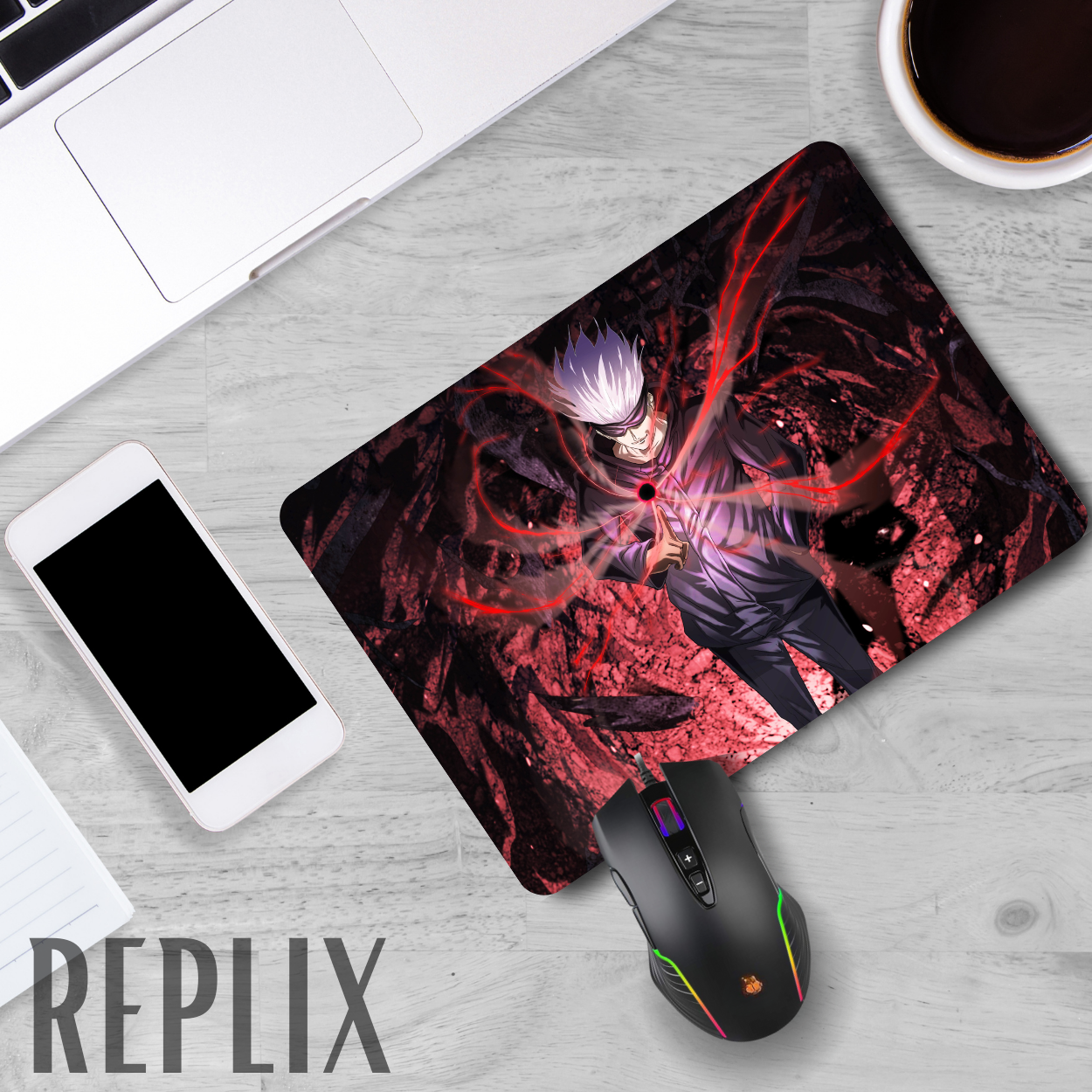 Replix Anime Mouse Pad (9 inch x 7 inch) - Gojo 2 Printed Mousepad Mousepad