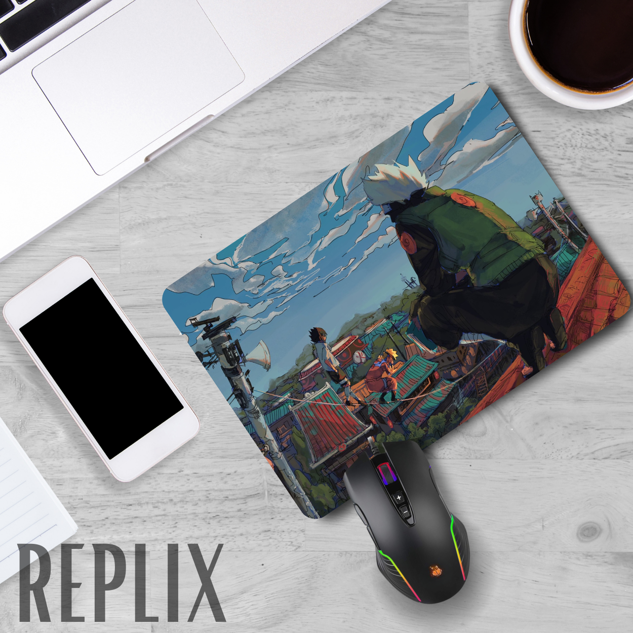 Replix Anime Mouse Pad (9 inch x 7 inch) - Kakashi Printed Mousepad Mousepad
