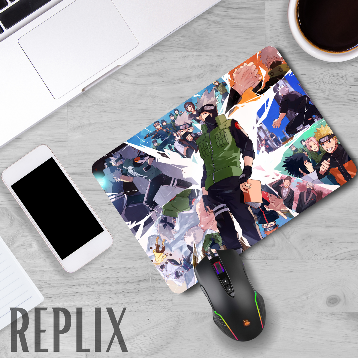 Replix Anime Mouse Pad (9 inch x 7 inch) - Kakashi 1 Printed Mousepad Mousepad