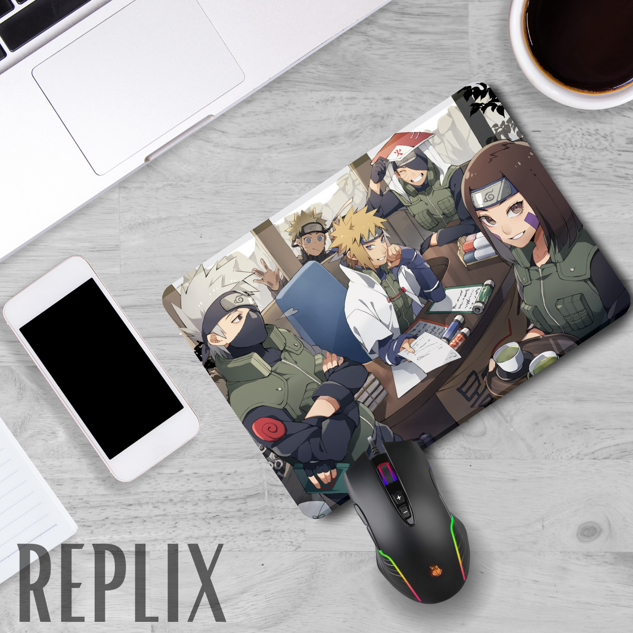 Replix Anime Mouse Pad (9 inch x 7 inch) - Naruto Team Printed Mousepad Mousepad