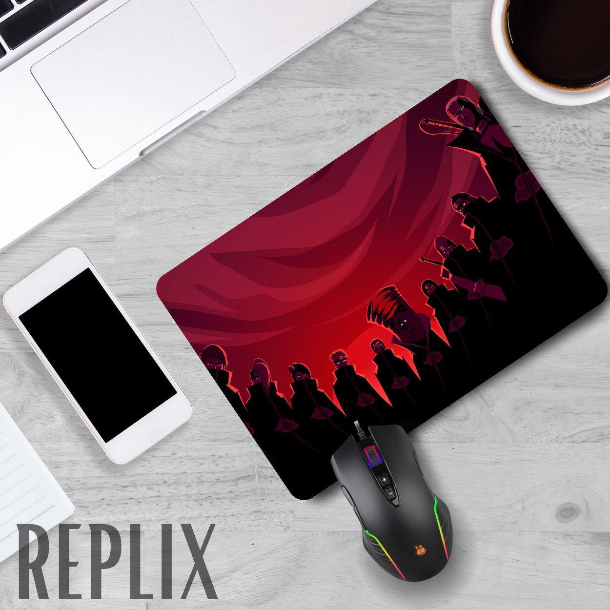 Replix Anime Mouse Pad (9 inch x 7 inch) - Akatsuki 3 Printed Mousepad Mousepad