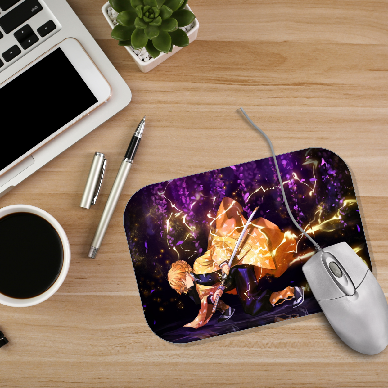 Replix Anime Mouse Pad (9 inch x 7 inch) - Zenitsu Printed Mousepad Mousepad