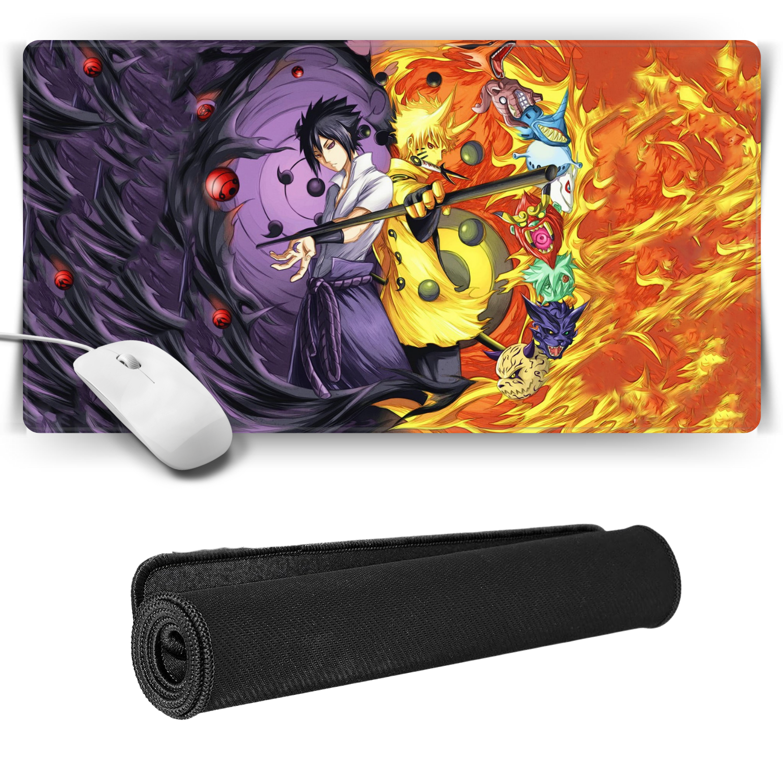 Replix Large Naruto-Sasuke Anime Printed Mousepad with Smooth Mouse Control Mouse Pad for Laptop Mousepad