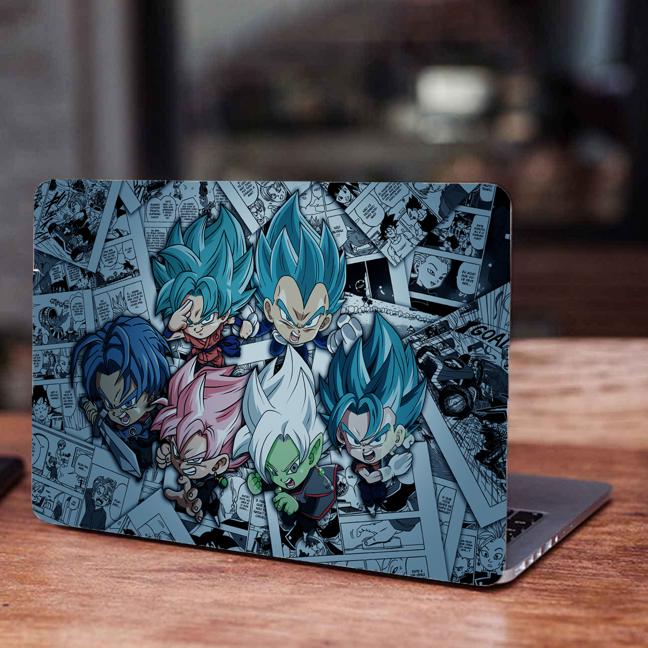 Replix Little Goku Anime Vinyl Laptop Skin with Free Sticker Compatible for All Laptops Vinyl Laptop Decal 15.6