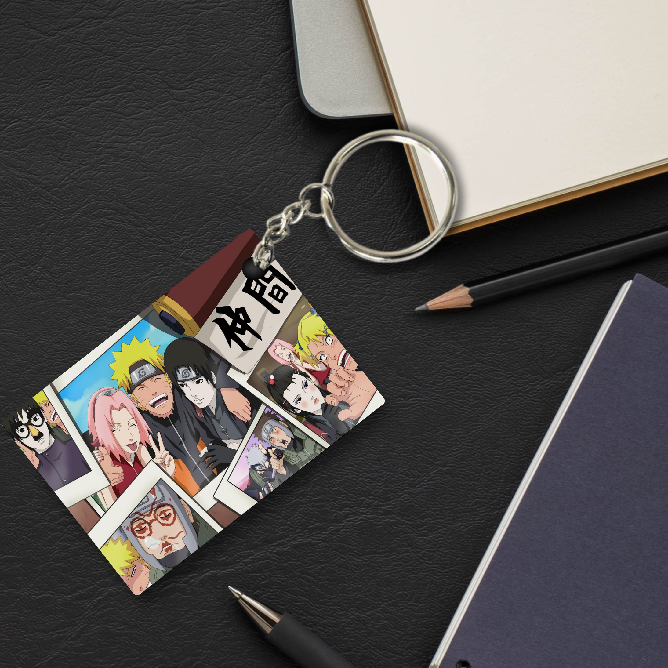 Replix Premium (Pack Of 4) Anime Printed Keychain For Bike, Scooty, Car, Acrylic Keyholder (Naruto 14)